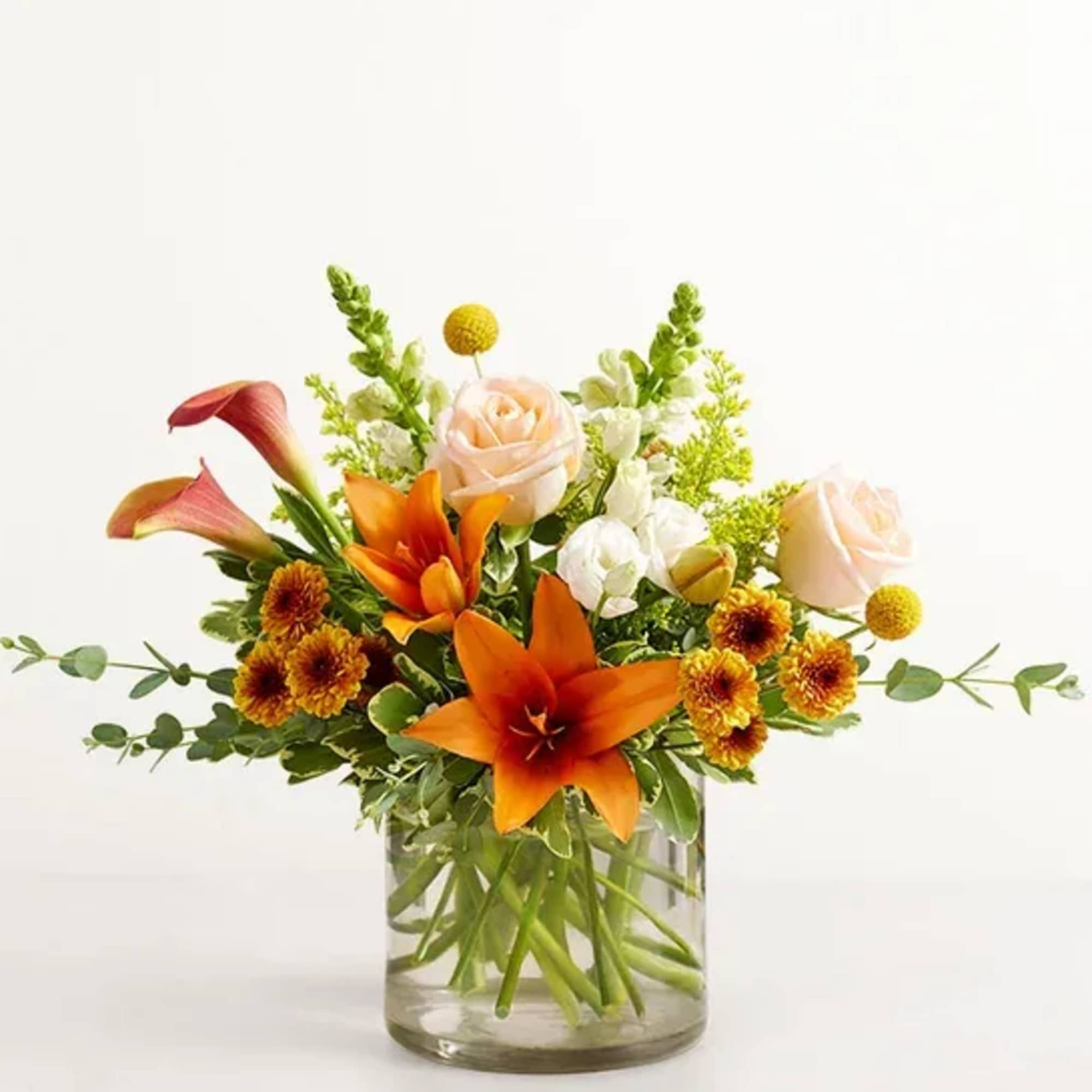 Our bouquet captures all the colors and textures of an autumn garden.