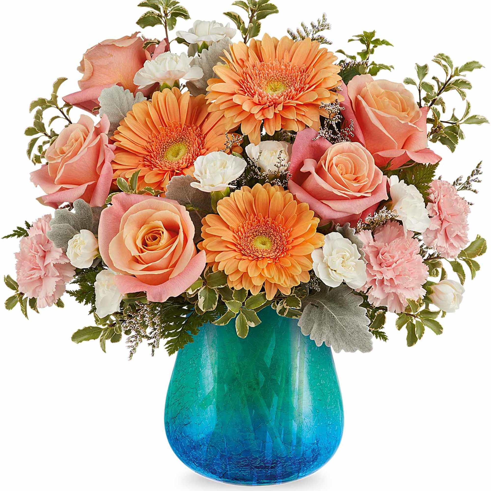 As radiant as a seaside sunrise, our Ocean Sunrise Bouquet brings together