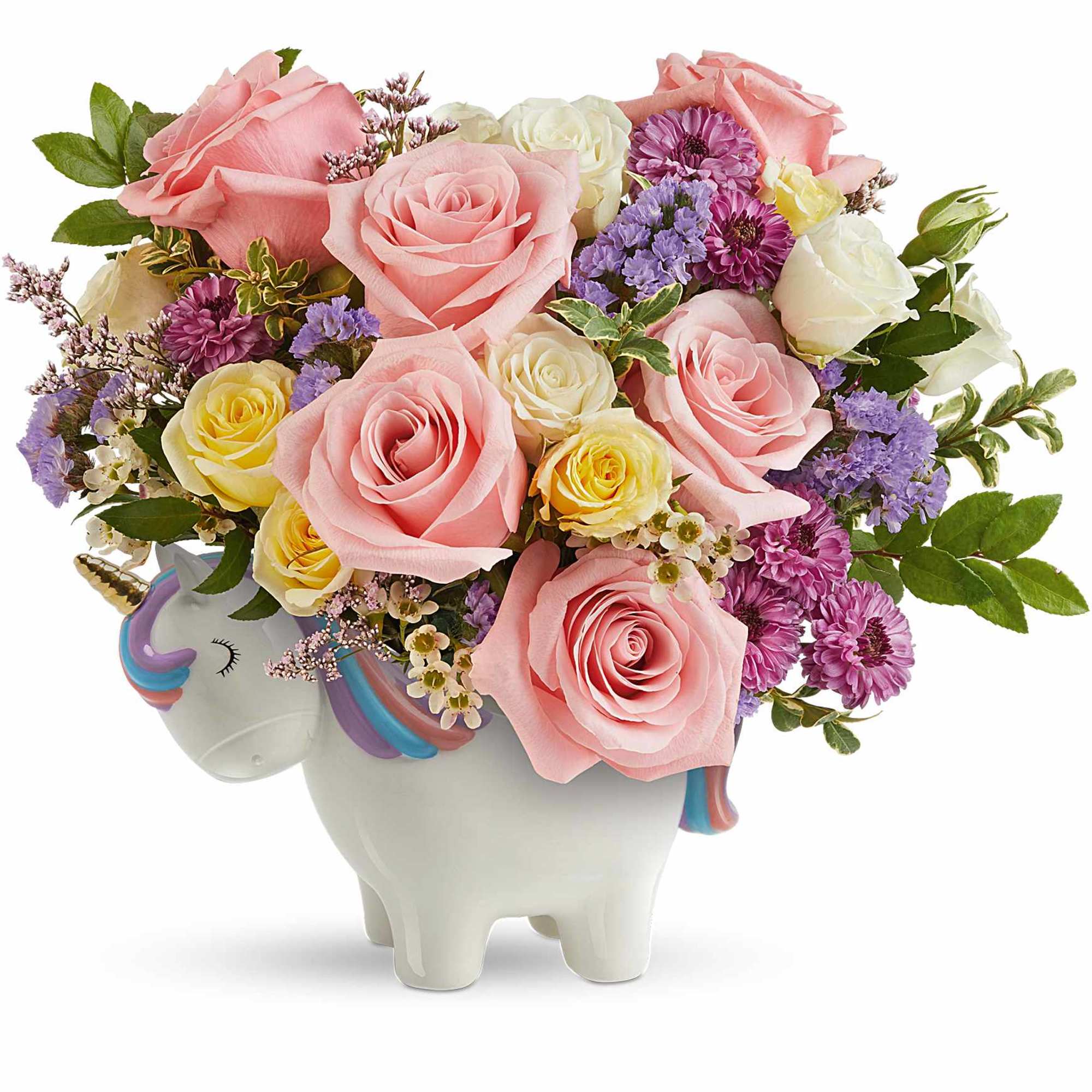 Whimsical and full of charm, Teleflora's Aurora Blooms Bouquet brightens any day