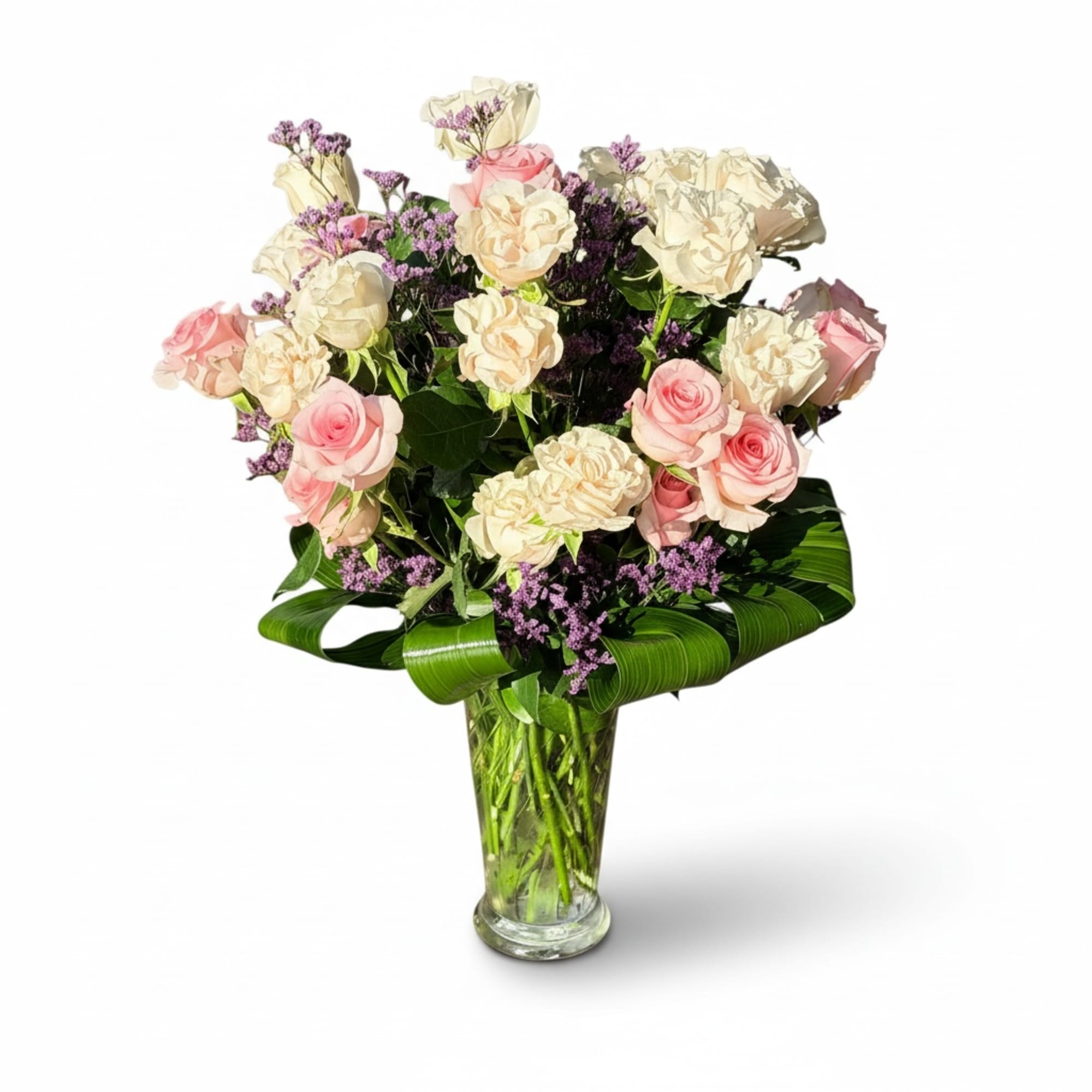Luxury in Love is a soft and extravagant rose arrangement that will