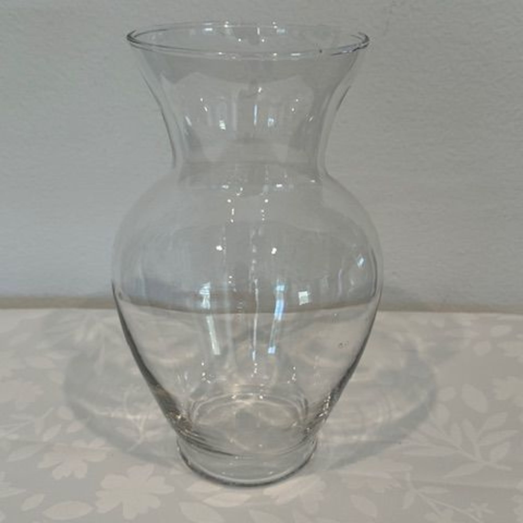 One Dozen lavender roses in glass vase , photo 2 of 2
