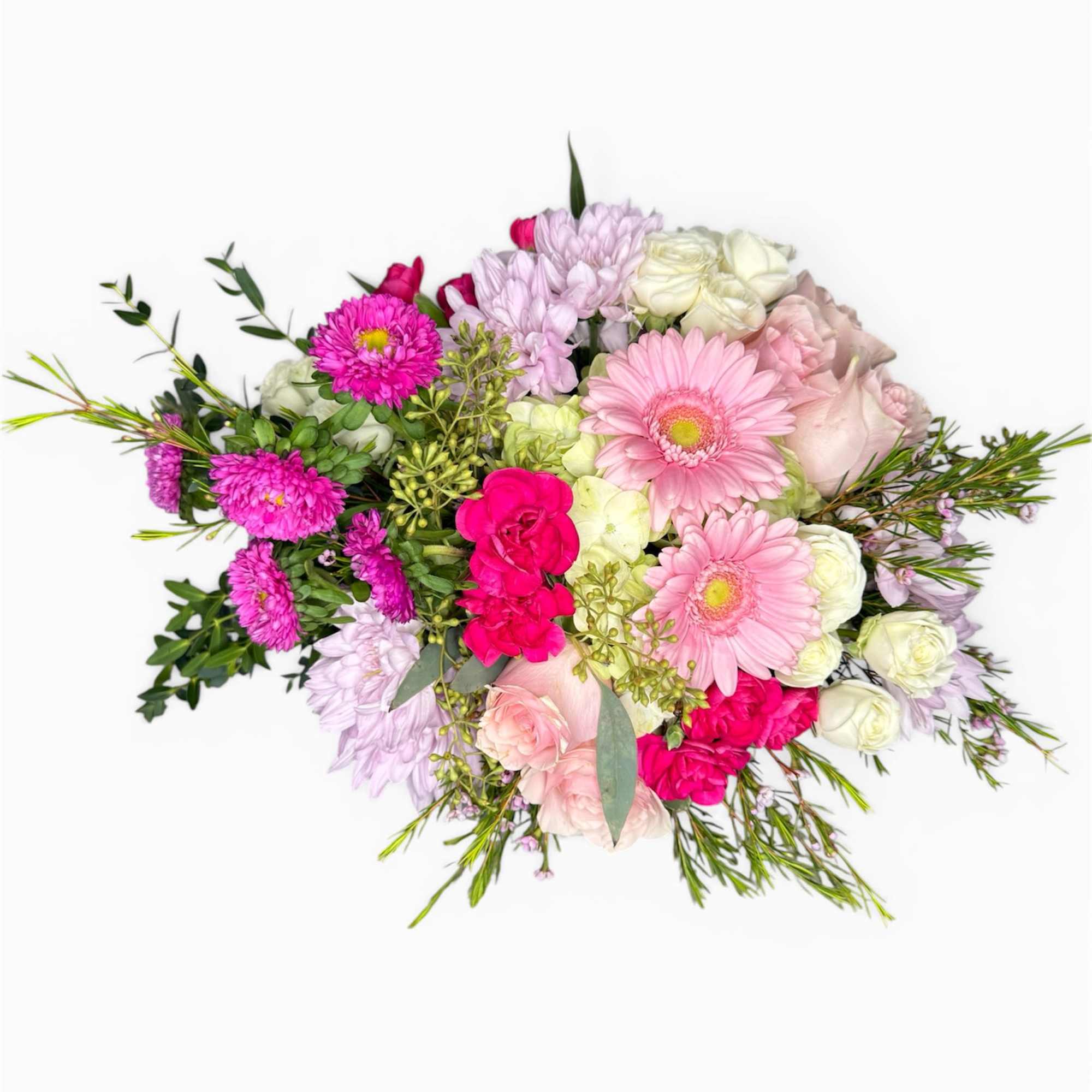 A blend of blush, pink, and soft lavender tones, gathered with lush, photo 2 of 2