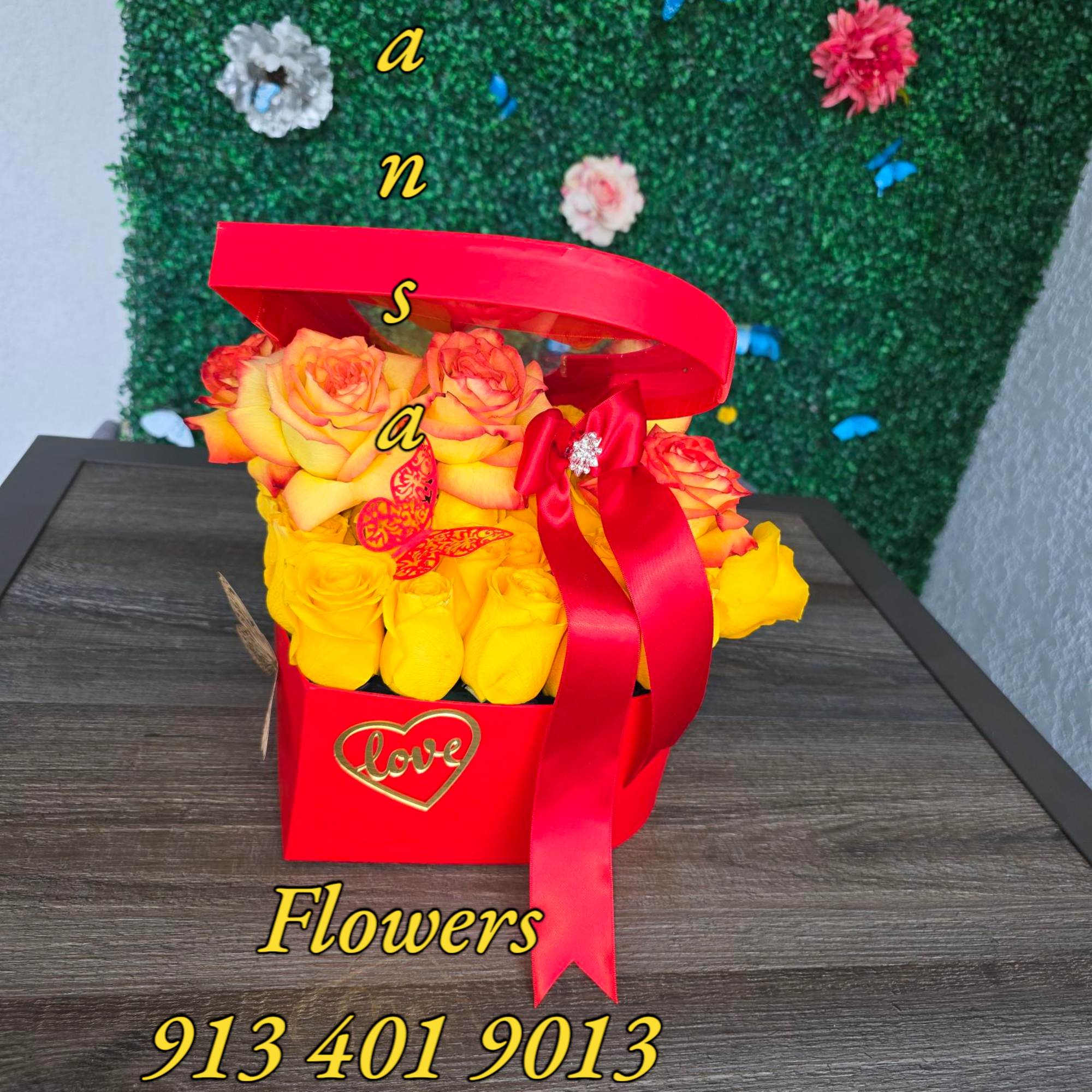 A box full of love &mdash; our heart-shaped floral arrangement is the, photo 2 of 3