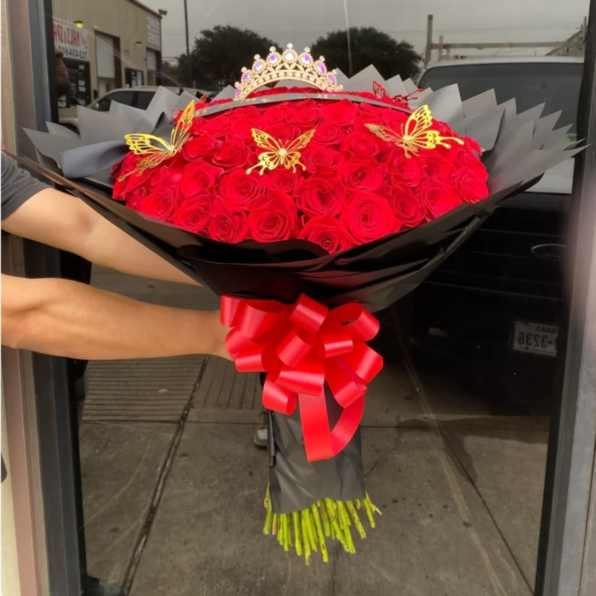 A Statement of Endless Love 
Our 100 Roses Bouquet is a grand, photo 3 of 3