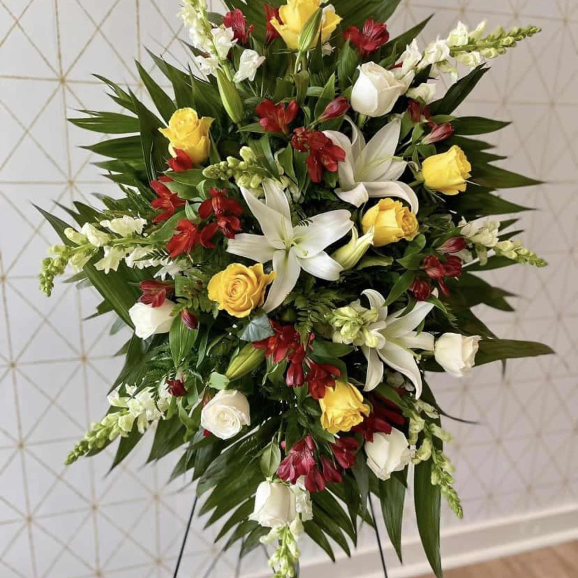 Our Easel Spray is fully customizable in colors and flowers. Easel Sprays, photo 3 of 6
