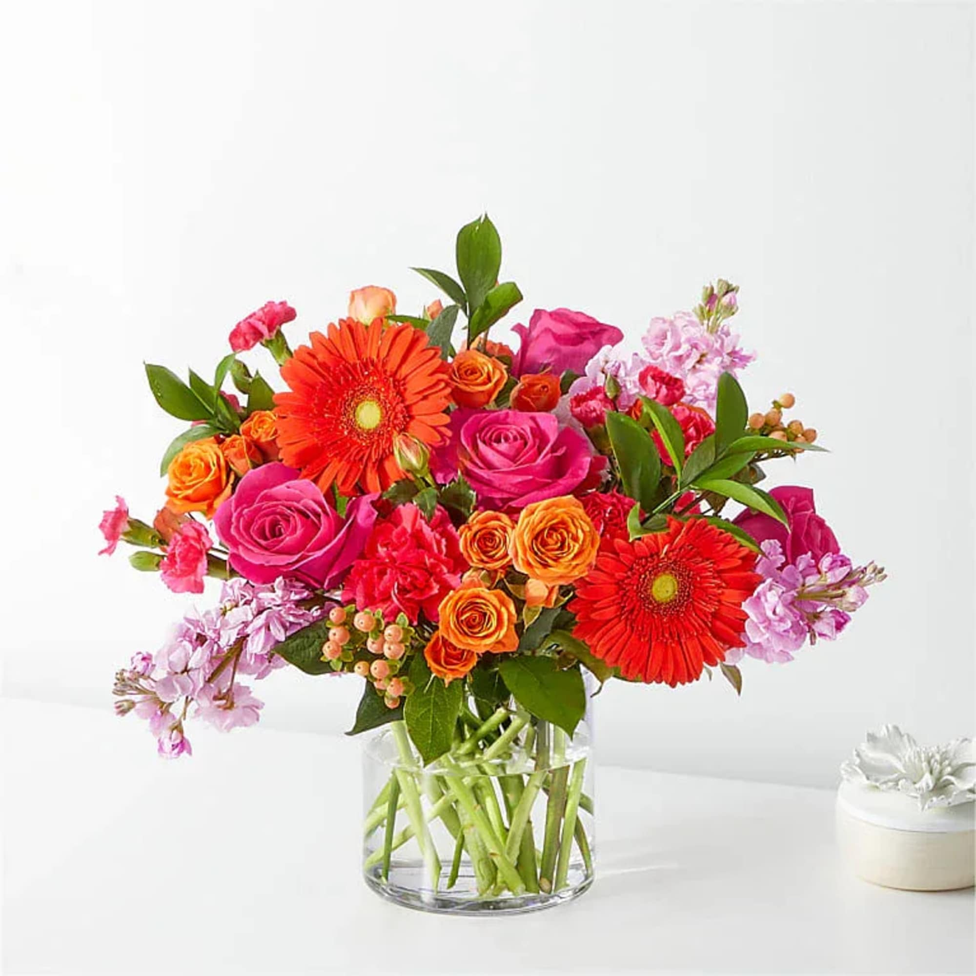 The Fiesta Bouquet is composed of a lively mix, fit to celebrate