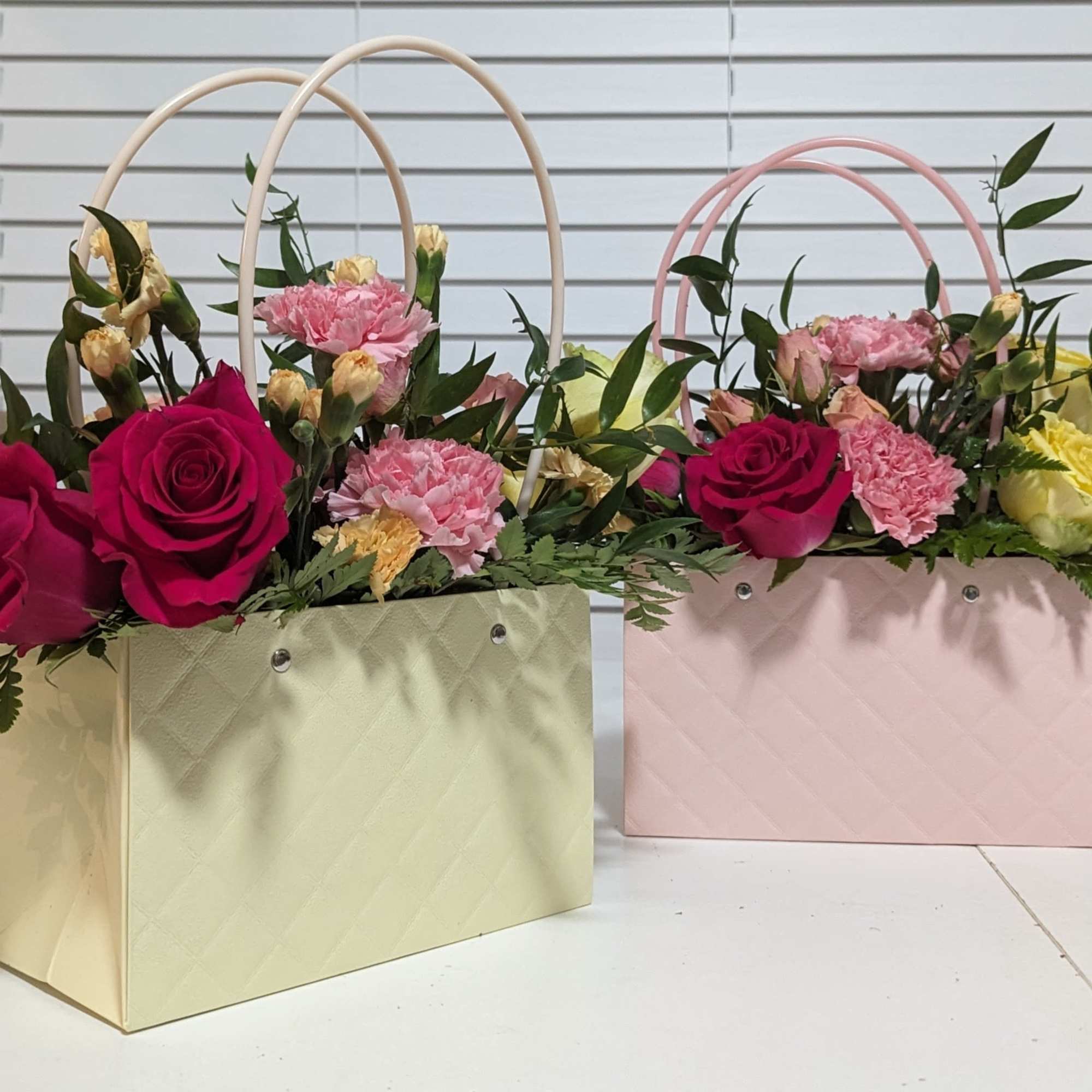 Each Designer's Choice Floral Bag is uniquely handcrafted using the freshest premium