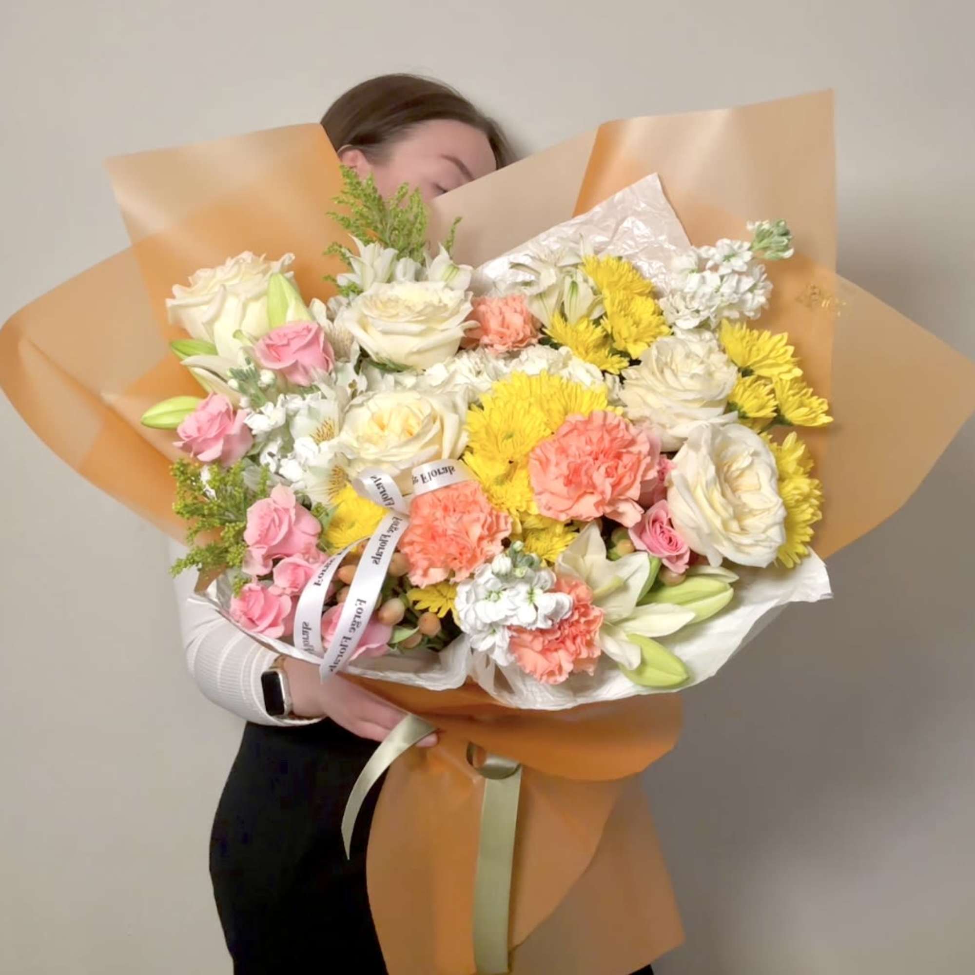 Cheerful colorful mix of flowers with beautiful scent.