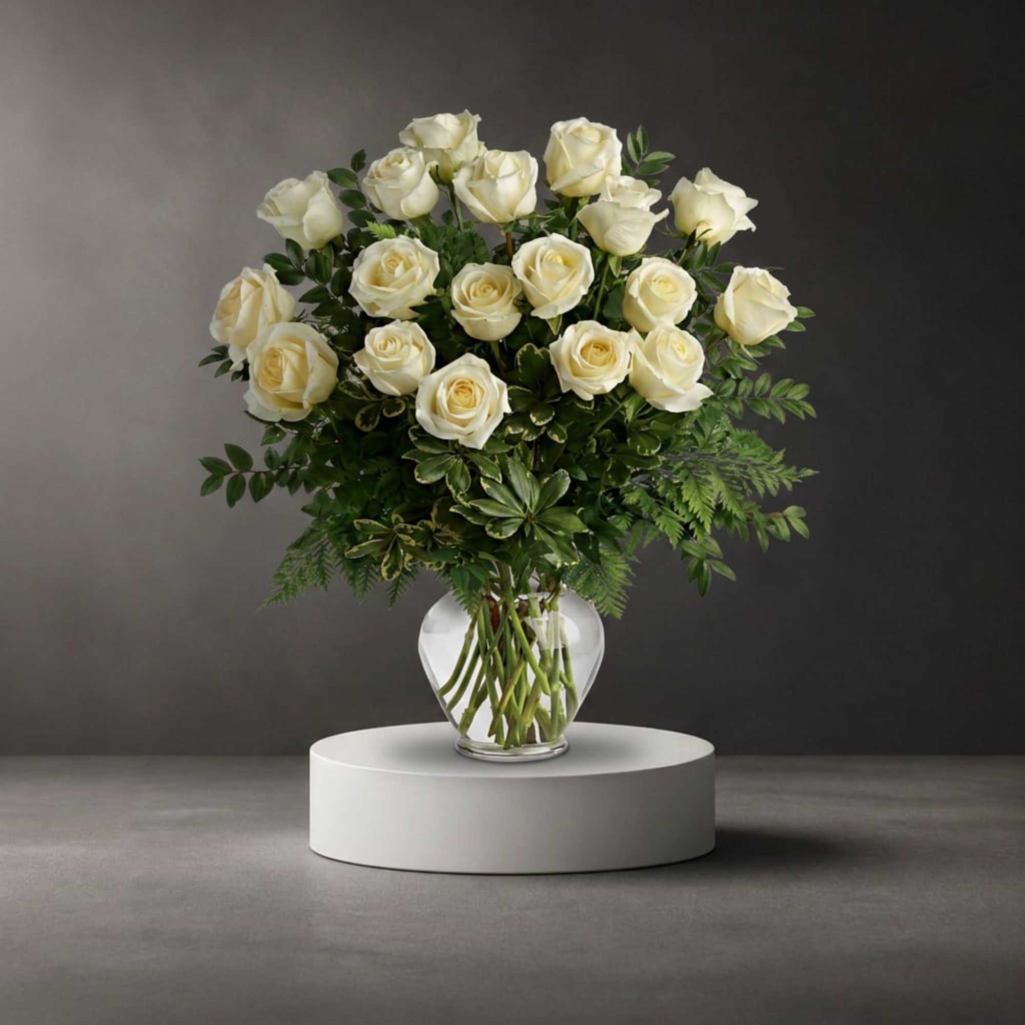 Elevate the art of romance and elegance with our exquisite arrangement of