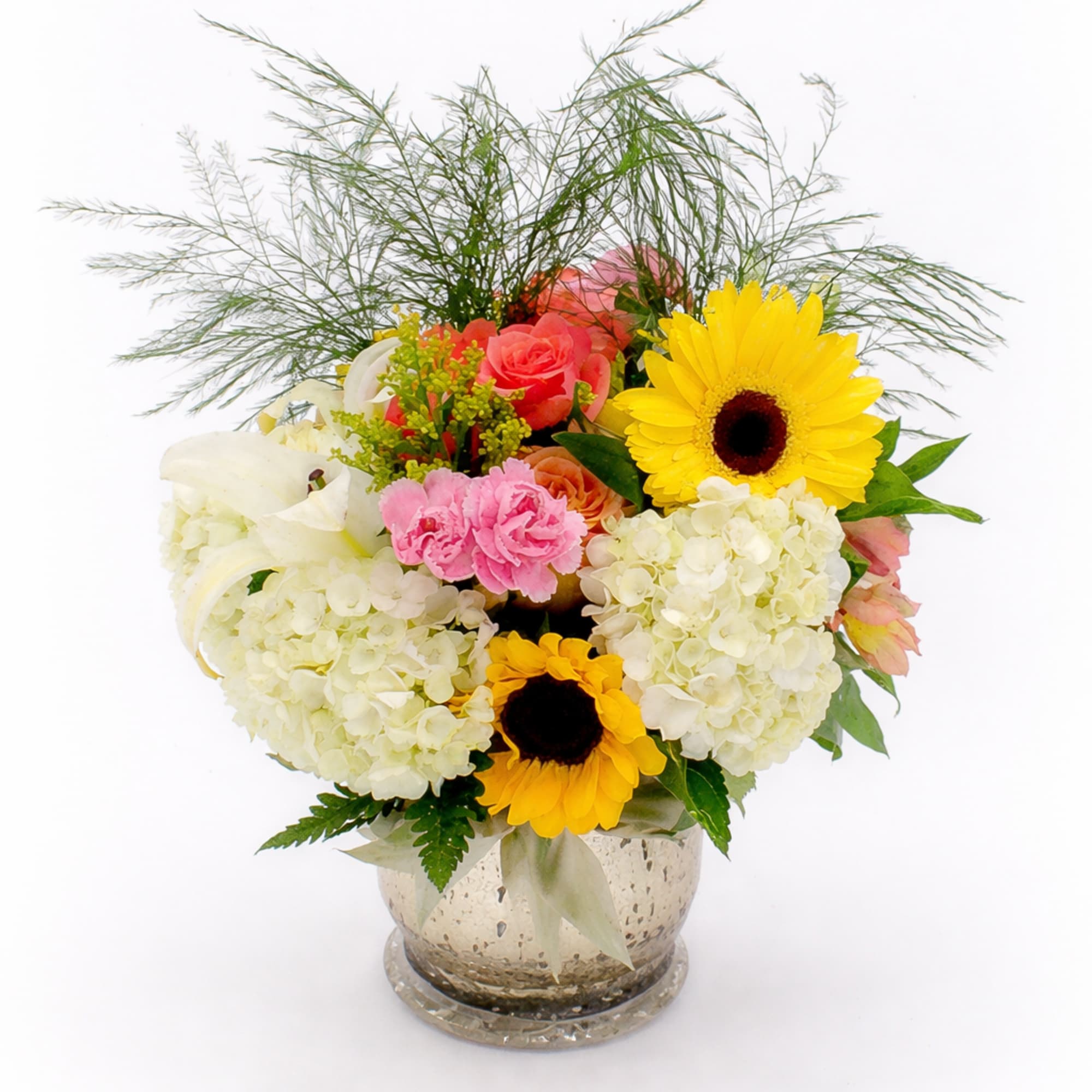 Bring warmth and elegance to any space with our Bright Horizon bouquet