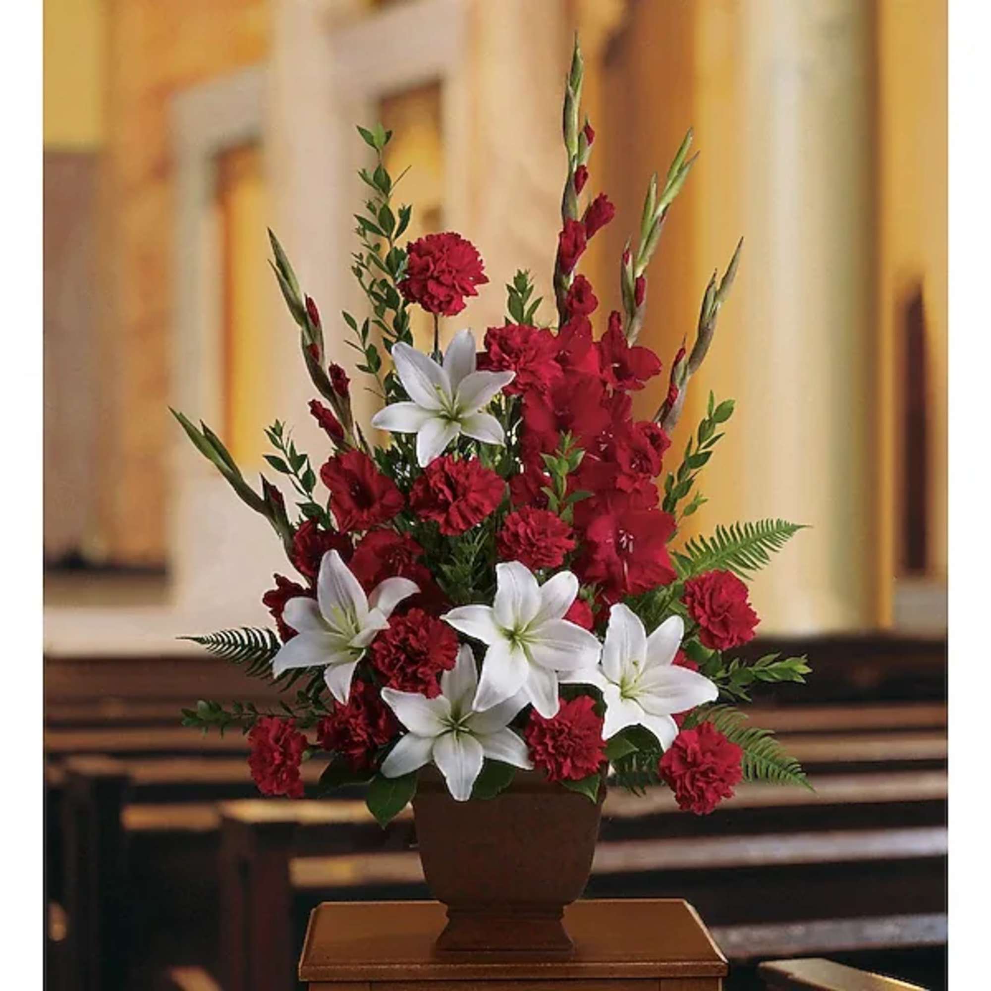 Vivid and touching, vibrant reds and serene whites blend in honor and, photo 2 of 2