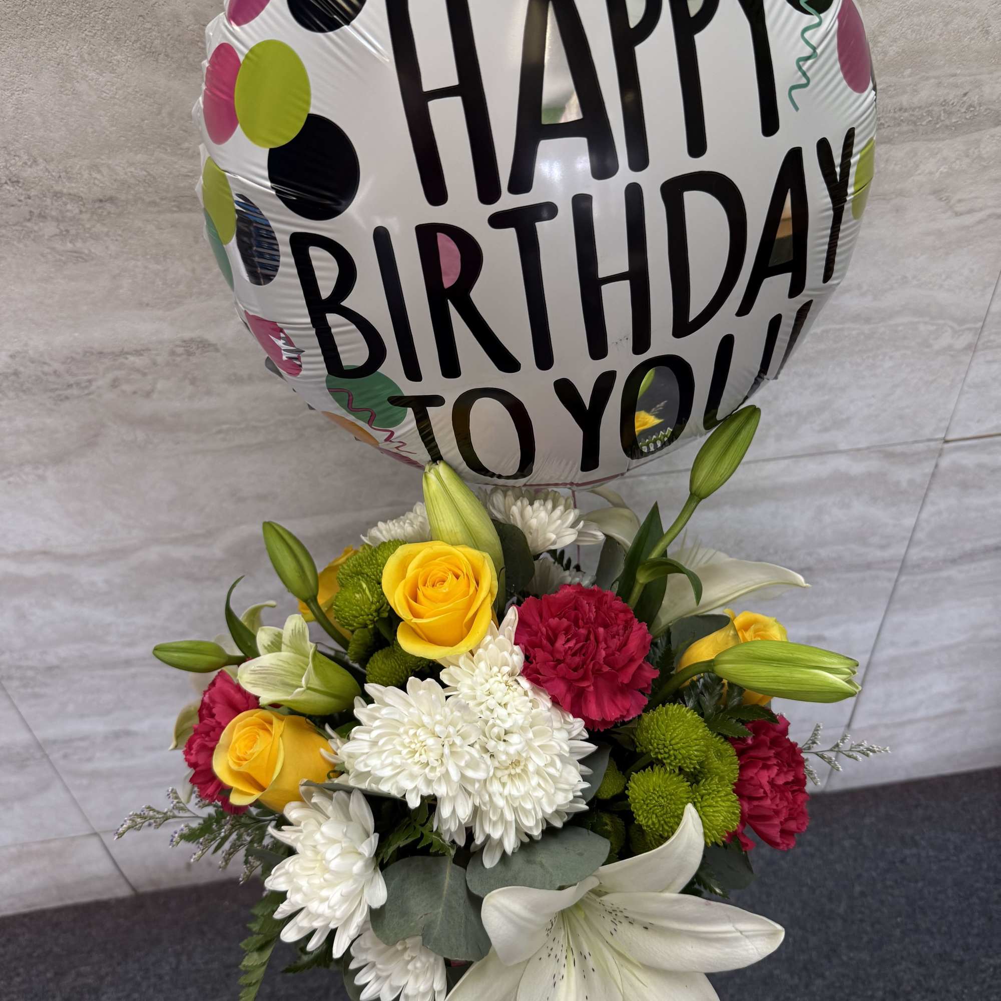 (ALL-ROUND) This beautiful arrangement from Xpressions Florist is a perfect way to, photo 2 of 2