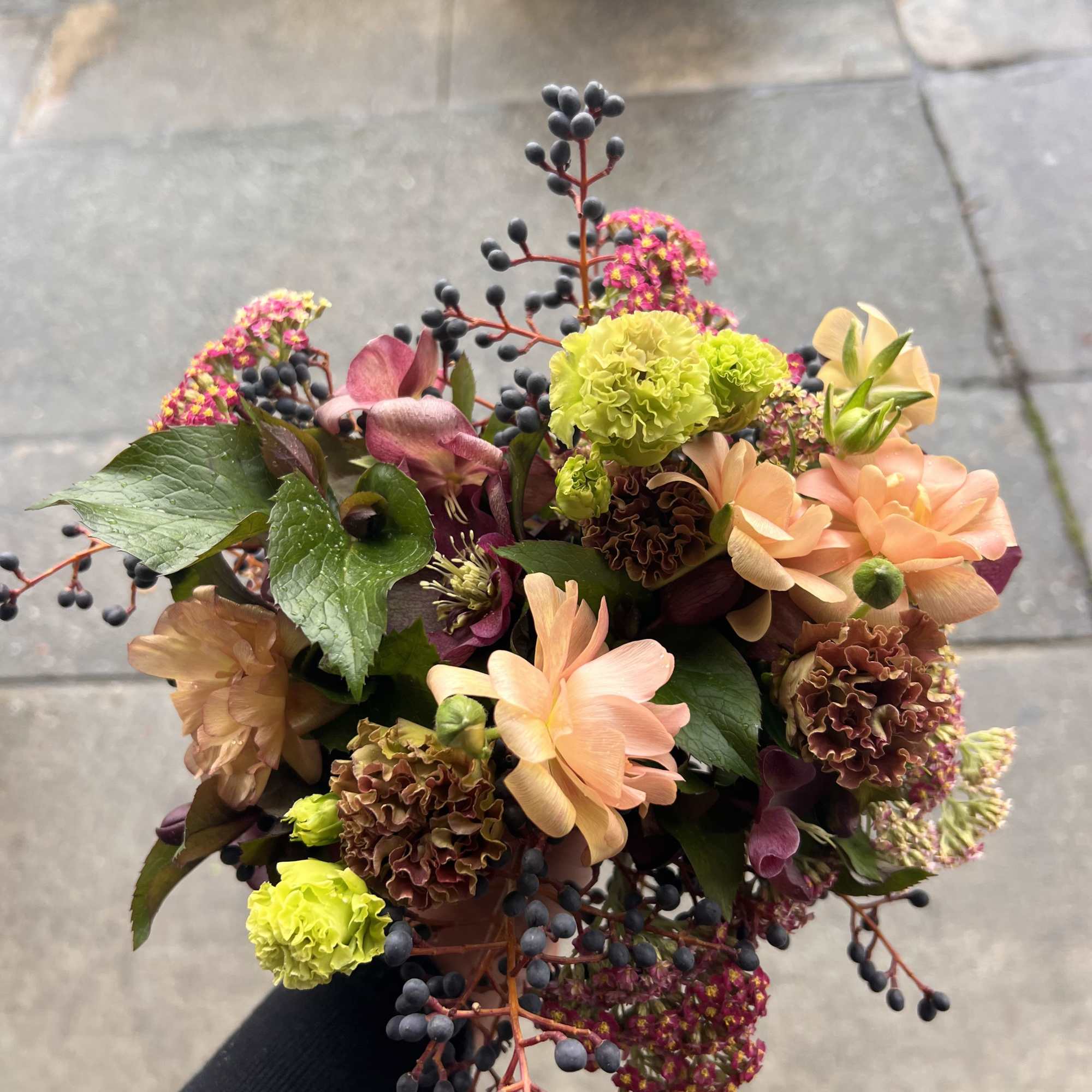 This bouquet carries warmth and resilience &mdash; soft peaches and honey tones, photo 2 of 2
