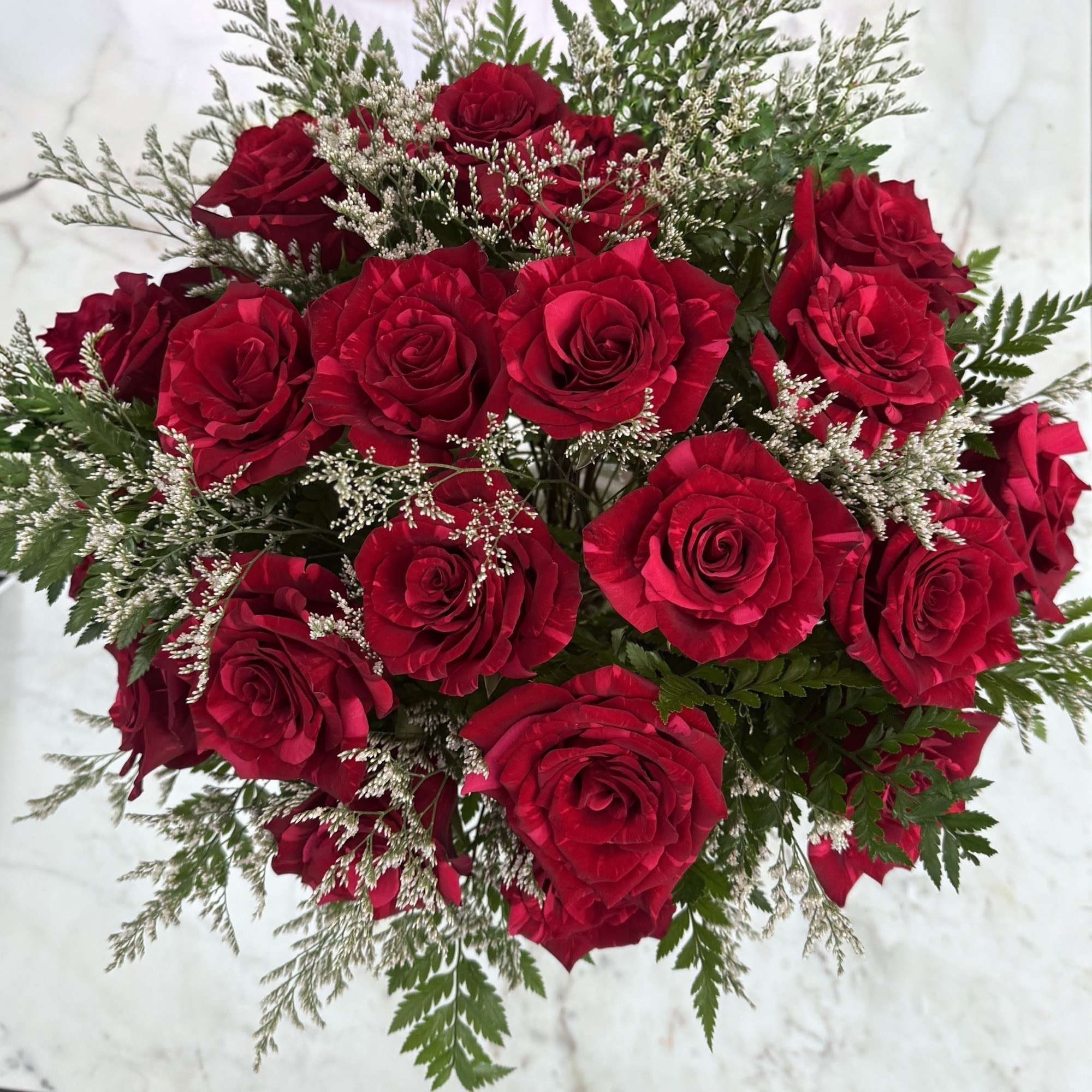 A dozen roses available in Pink, White, Red, Purple, Orange, Yellow with, photo 2 of 2