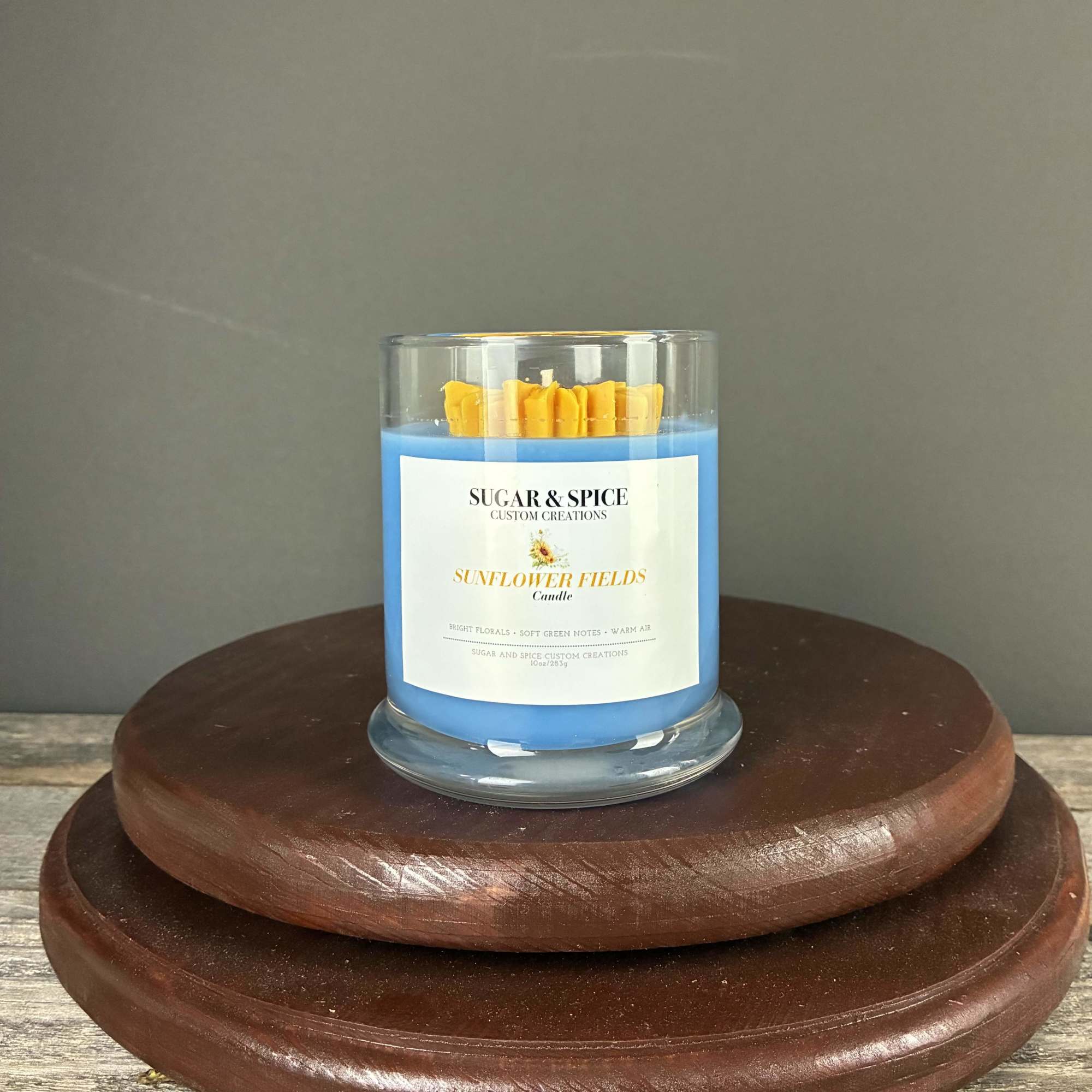 Hand made and only available at Petal Peddler's, this candle has notes