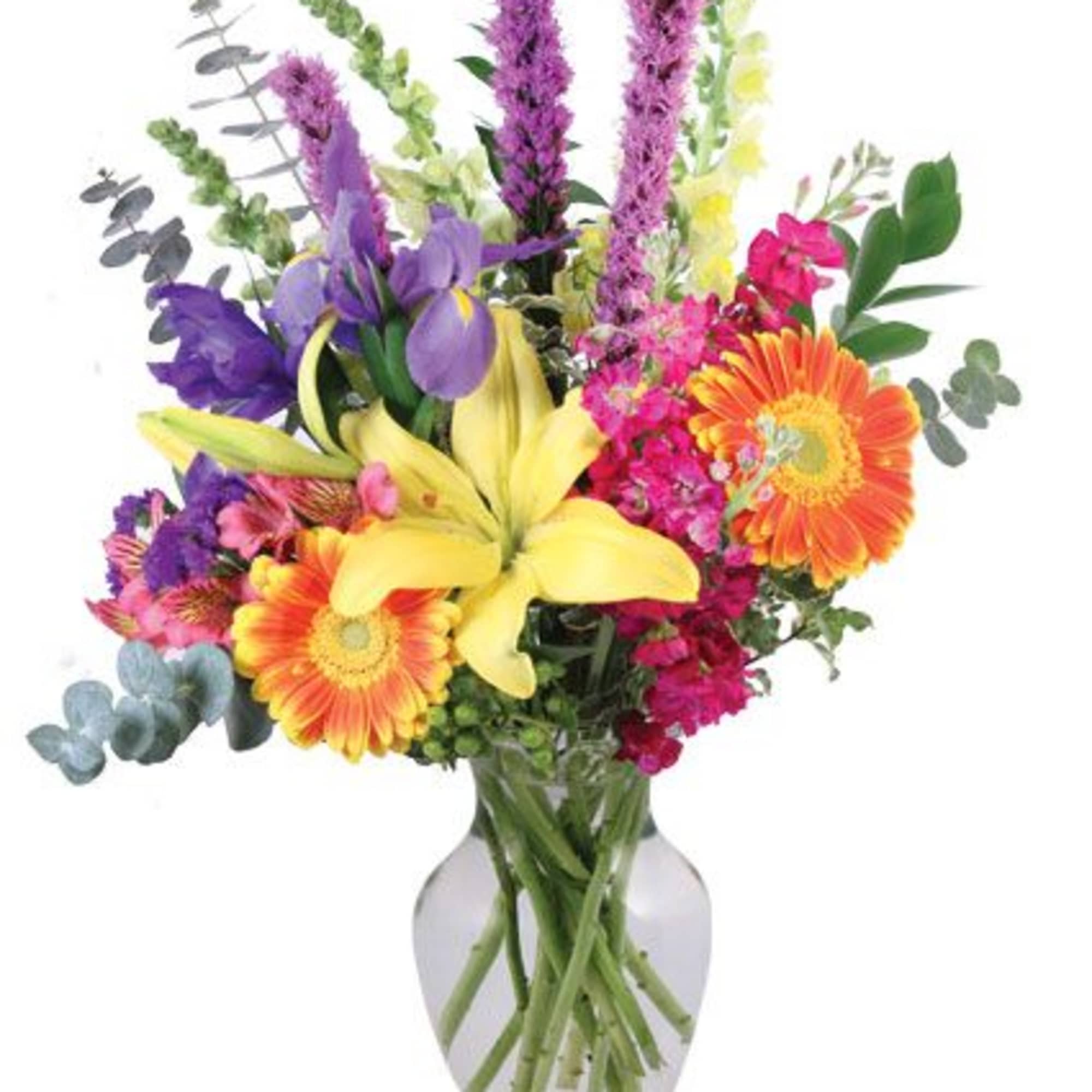 They'll go mad with love for this bouquet! With yellow snapdragons, purple