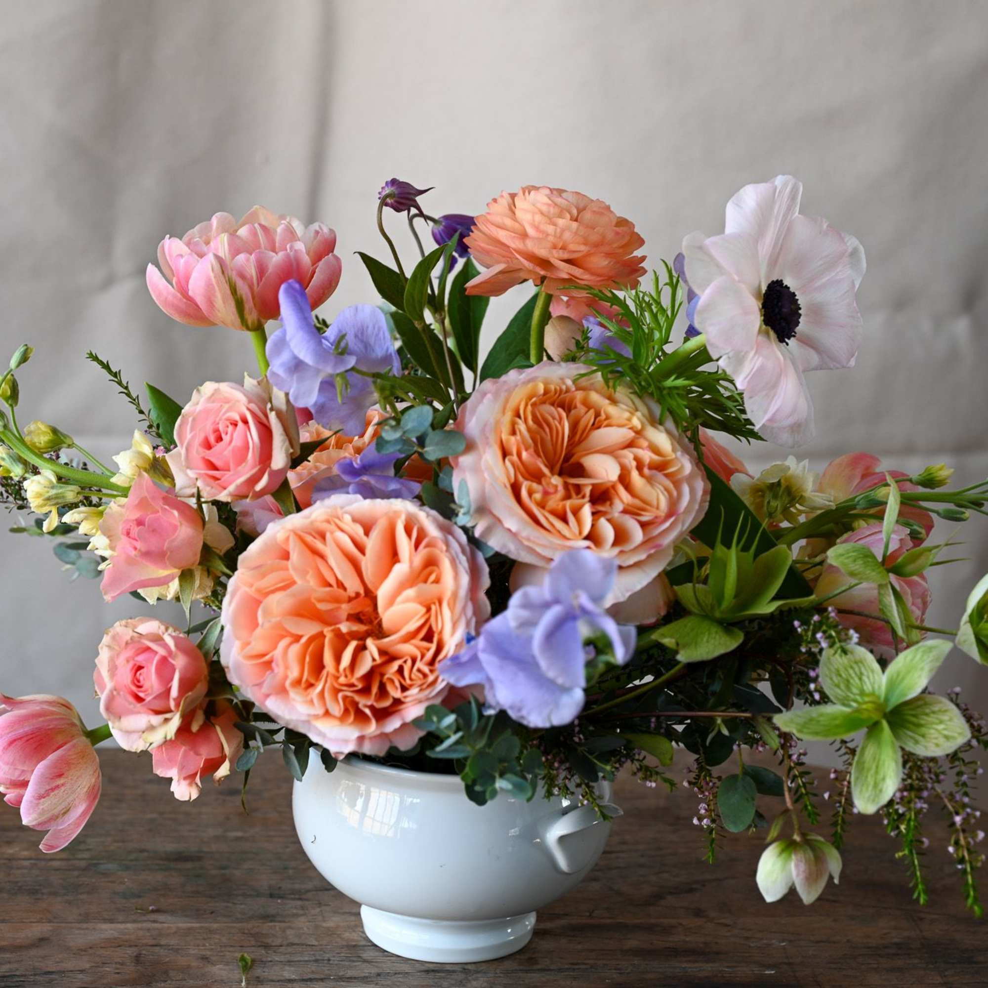 More blooms and higher quality flowers are added to enhance this bouquet.