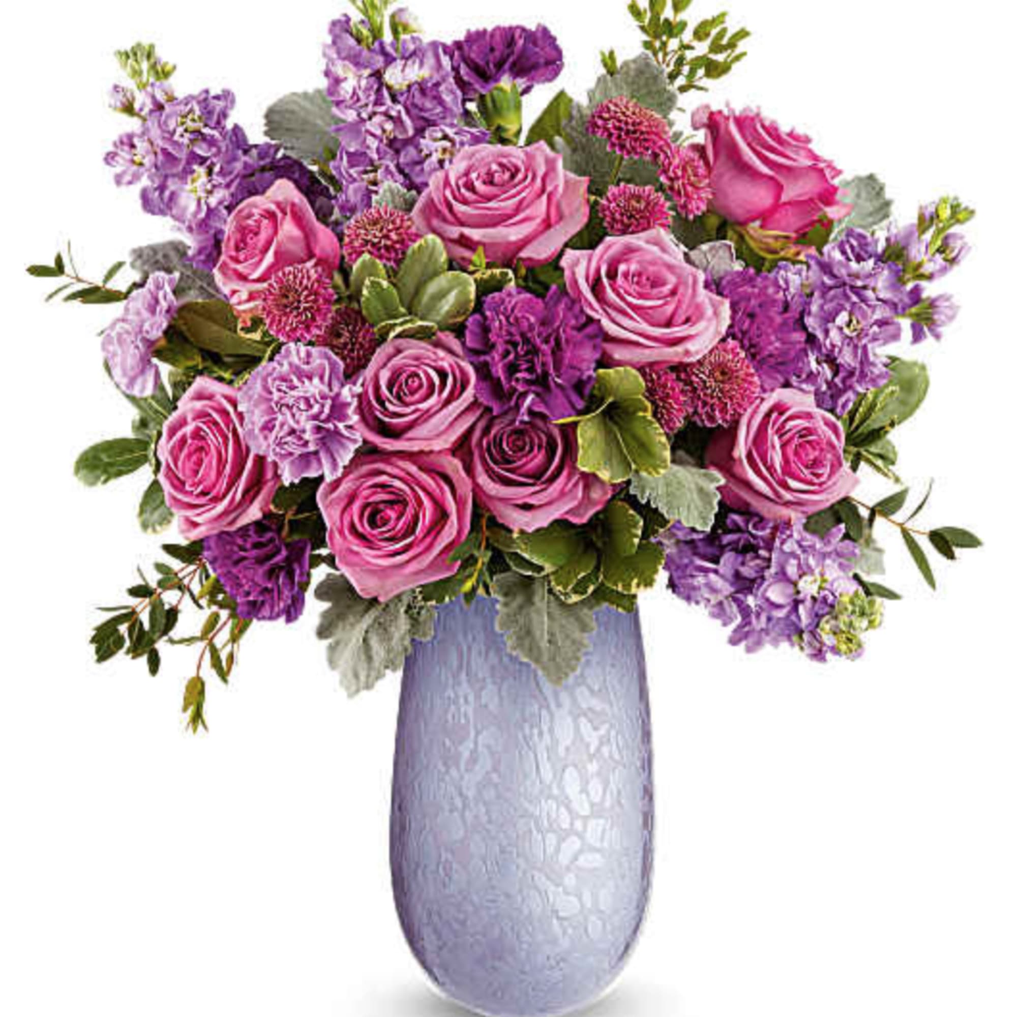 Capture Mom's heart with the Vivi vase, crafted from hand-blown art glass