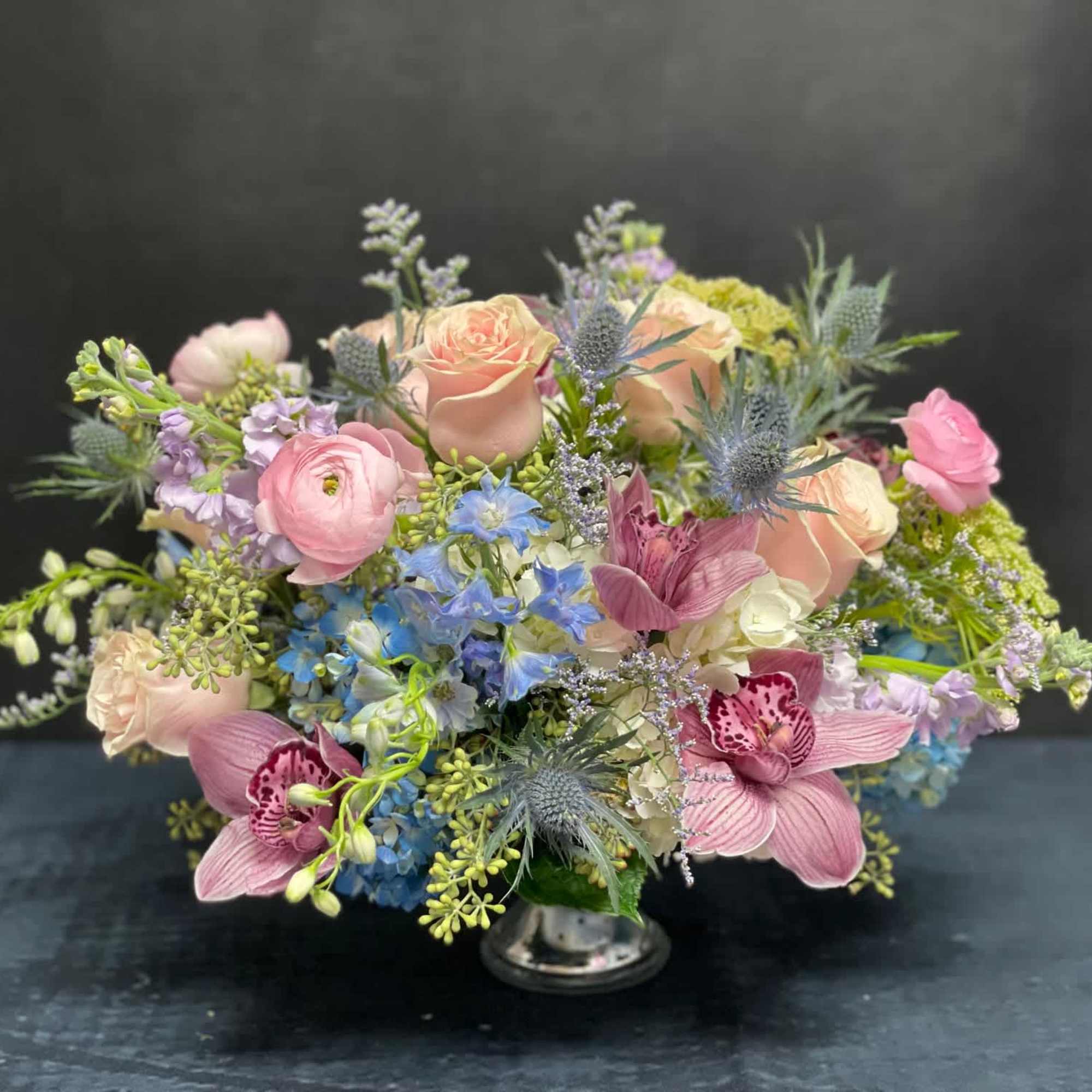 A soft, romantic palette that evokes elegance and tranquility. This arrangement features, photo 3 of 3