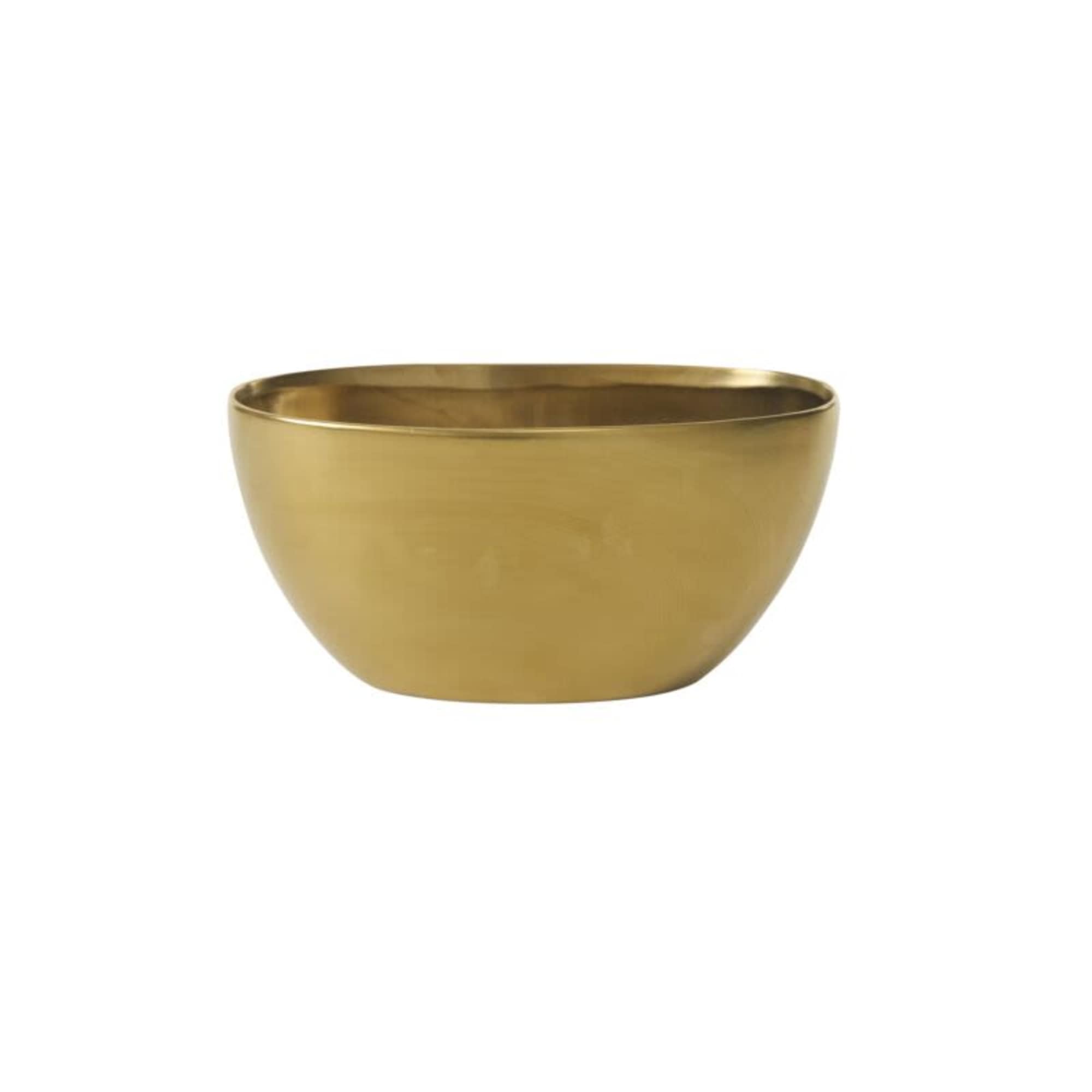 A beautiful vessel with a sleek gold finish, a statement vase with