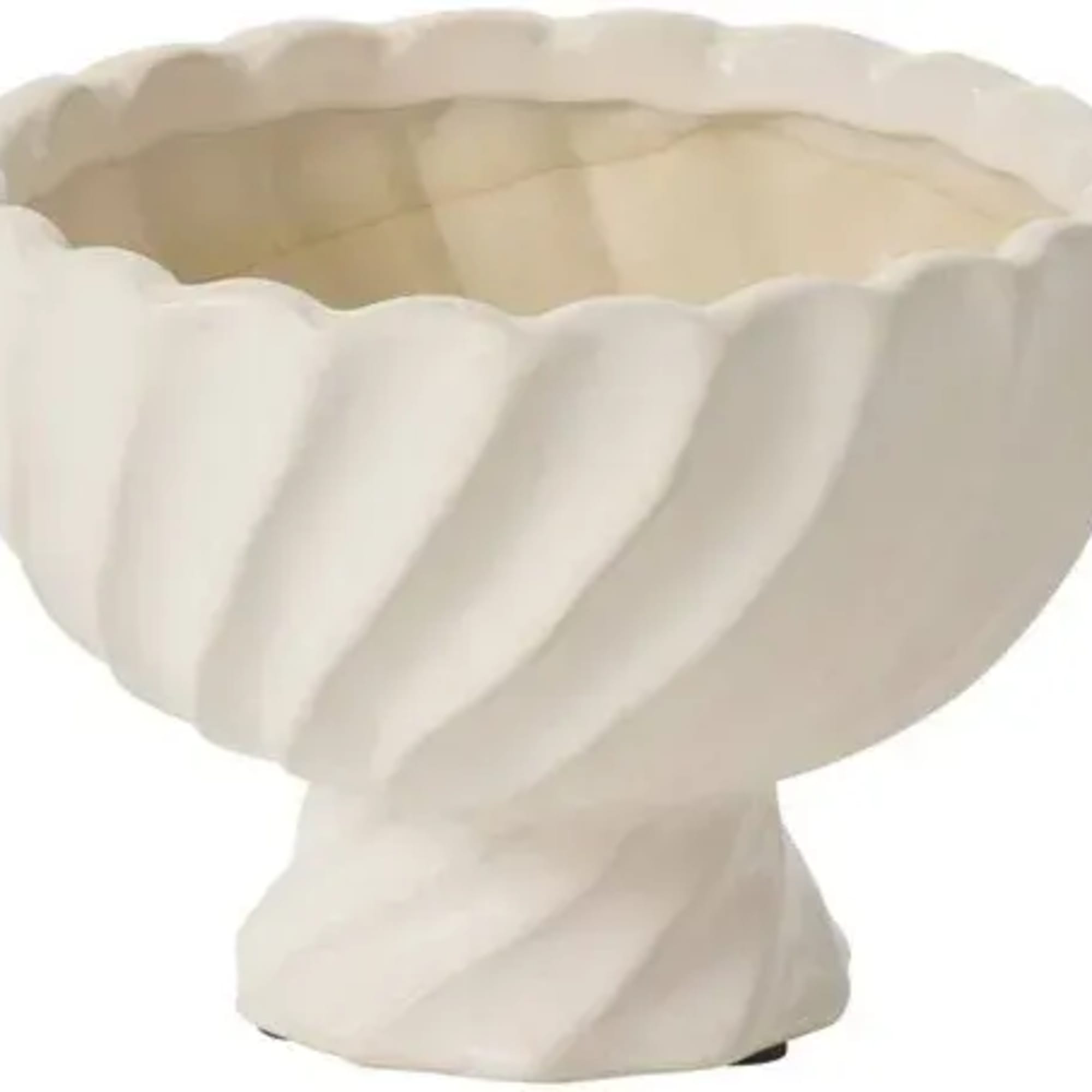 An exquisite matt swirling textured vase available in two sizes. 