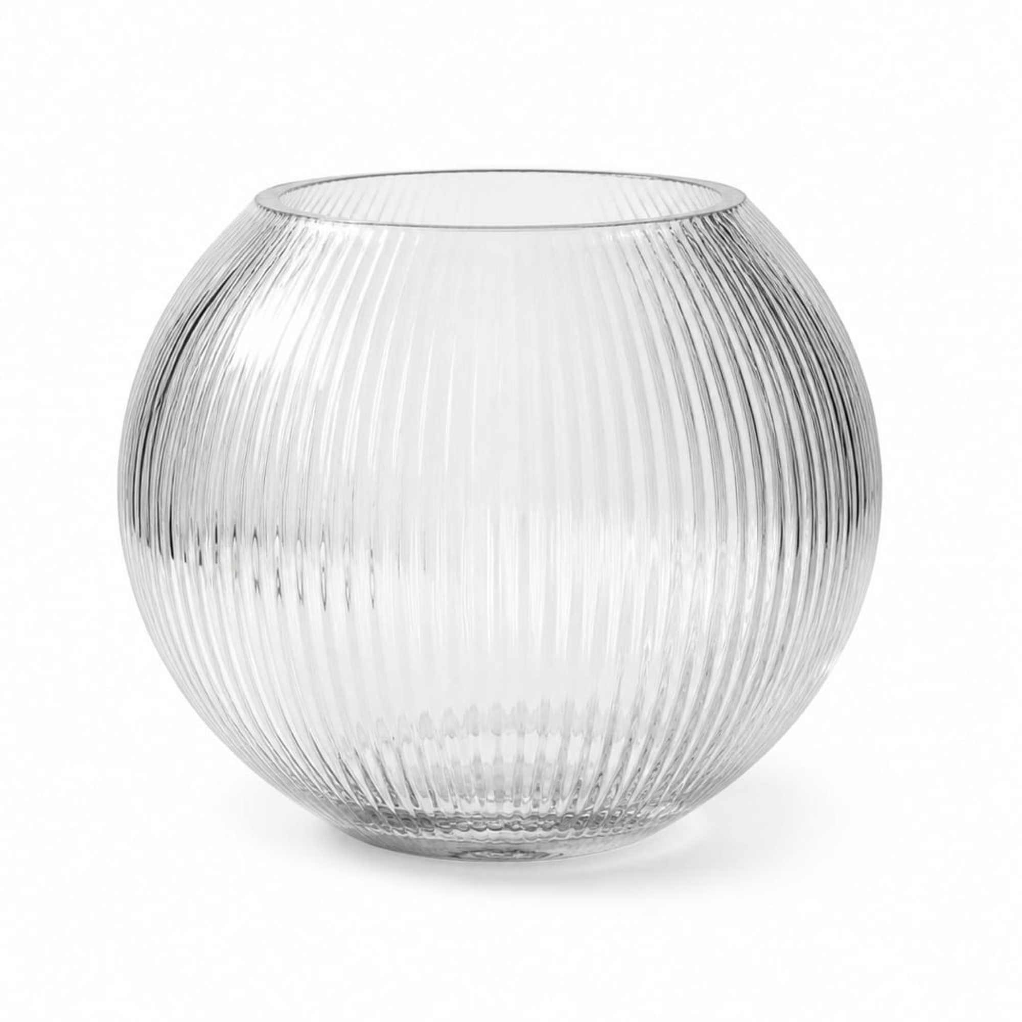 Warm amber glass vase perfect for small tabletop blooms or as a