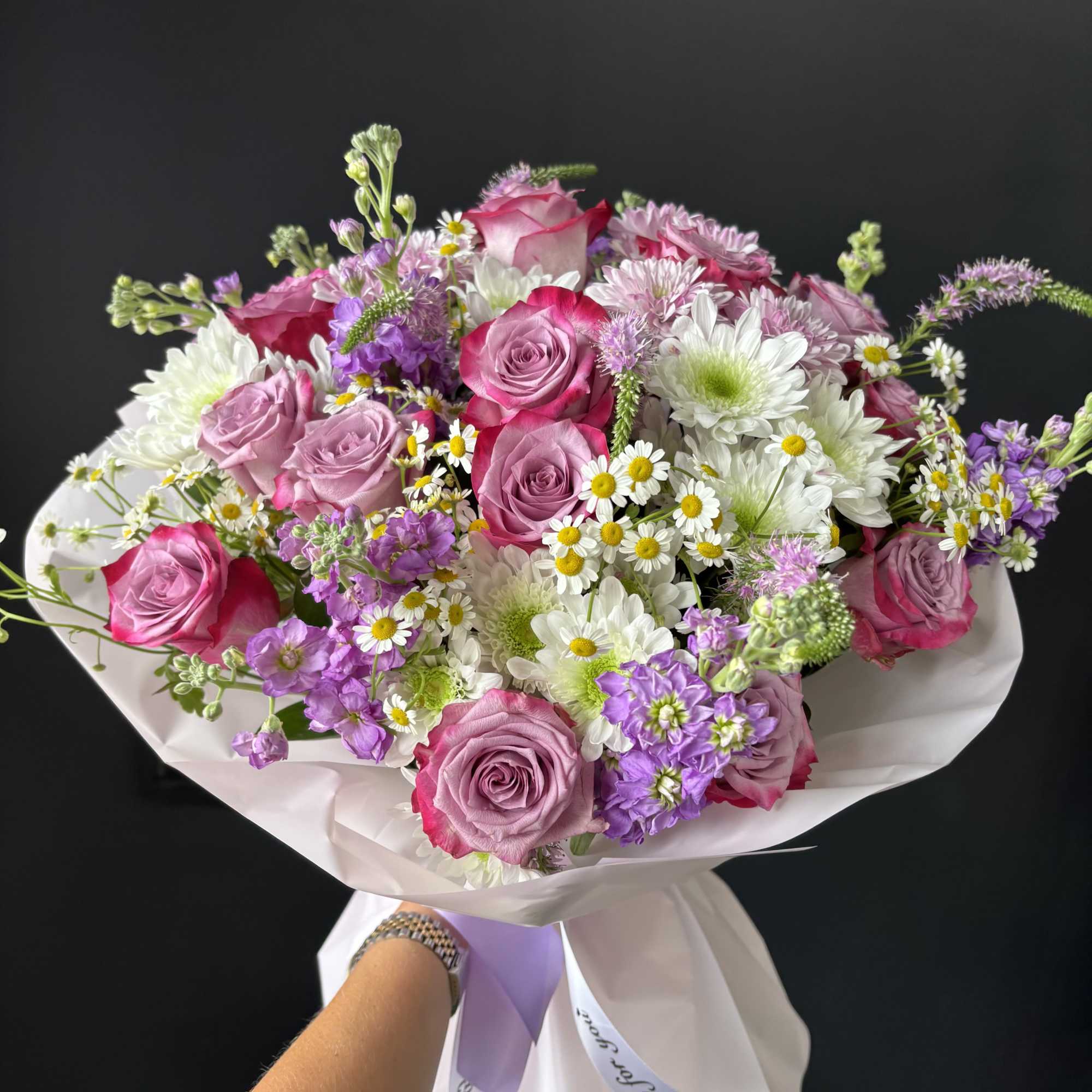Lavender Blush Harmony is a soft, garden-inspired bouquet designed in a refined