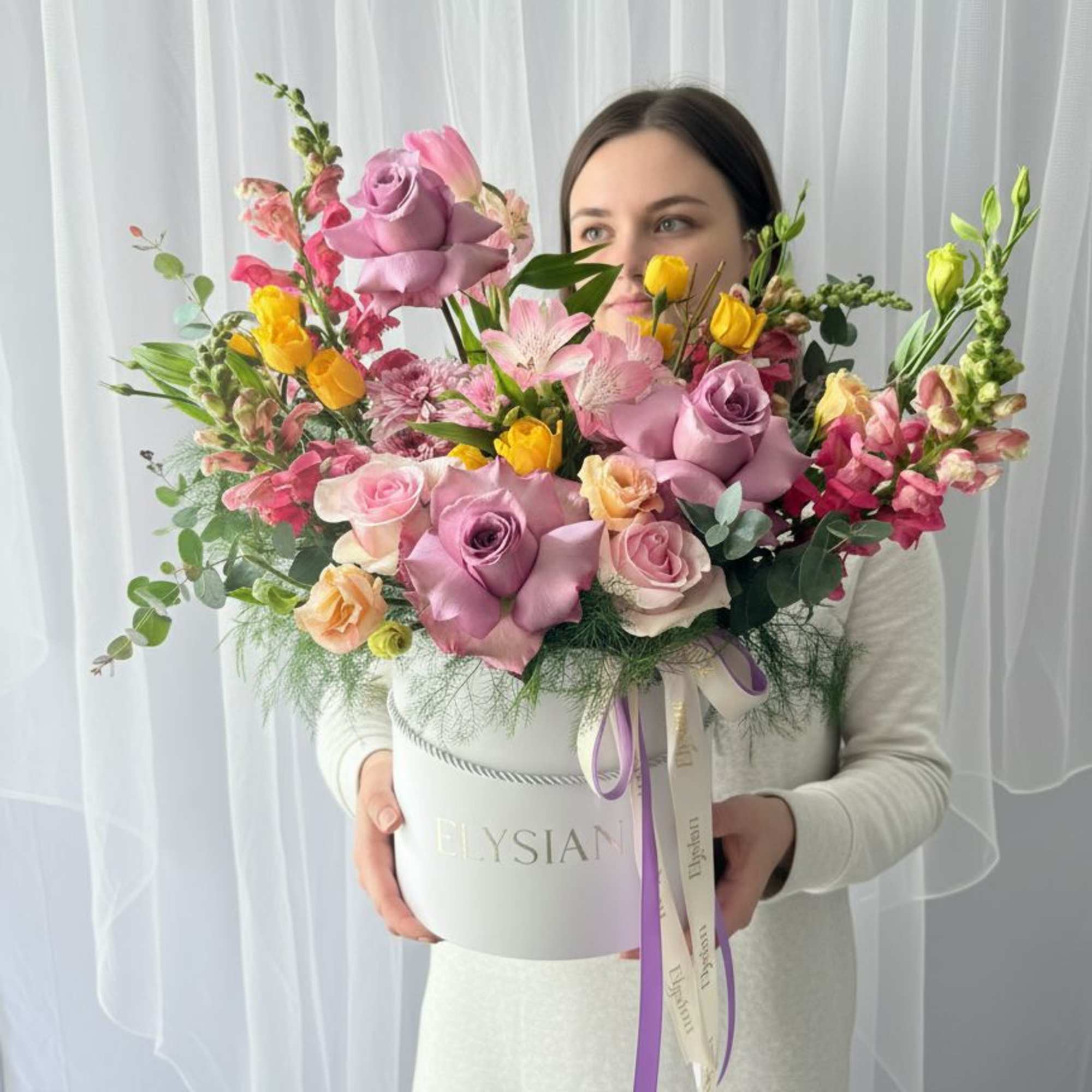 A joyful blend of color, texture, and movement &mdash; this garden-inspired arrangement, photo 3 of 3