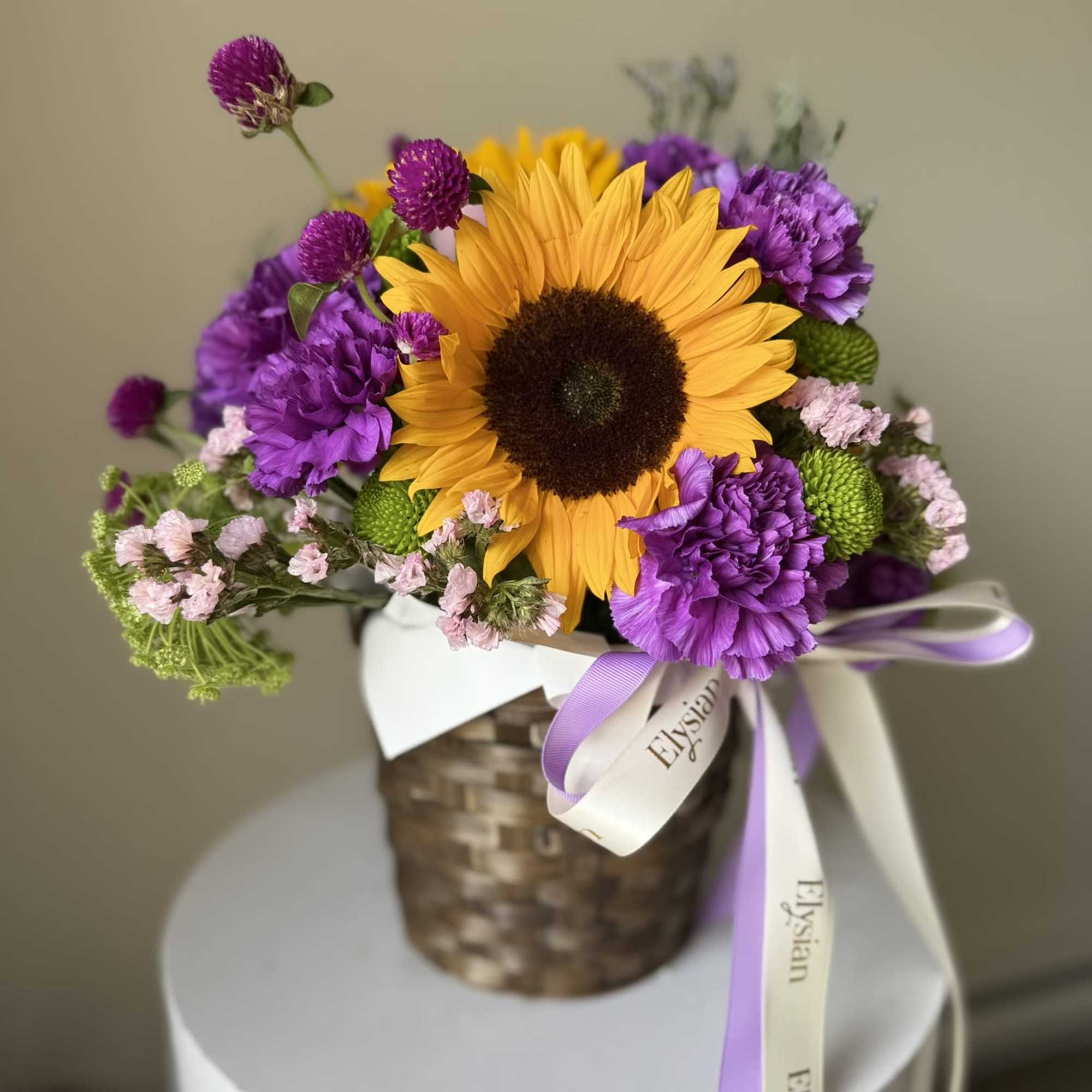 Discover the ideal floral gift with our vibrant basket arrangement, which features, photo 3 of 3