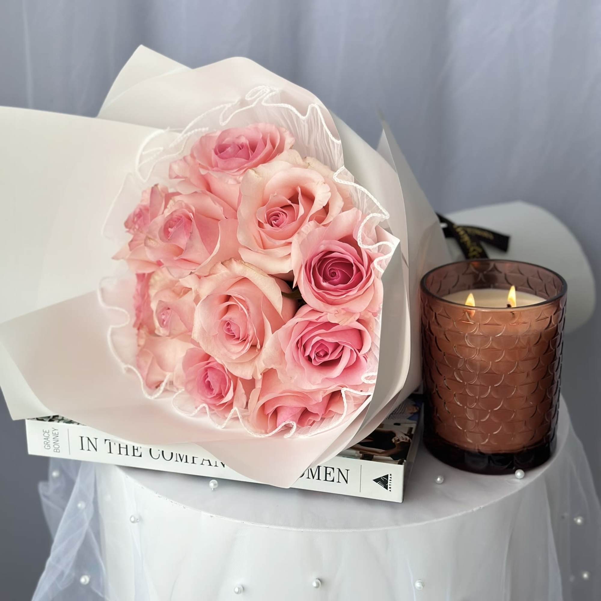 Introducing our Eternal Romance Bouquet, a luxurious arrangement designed to captivate and, photo 2 of 2