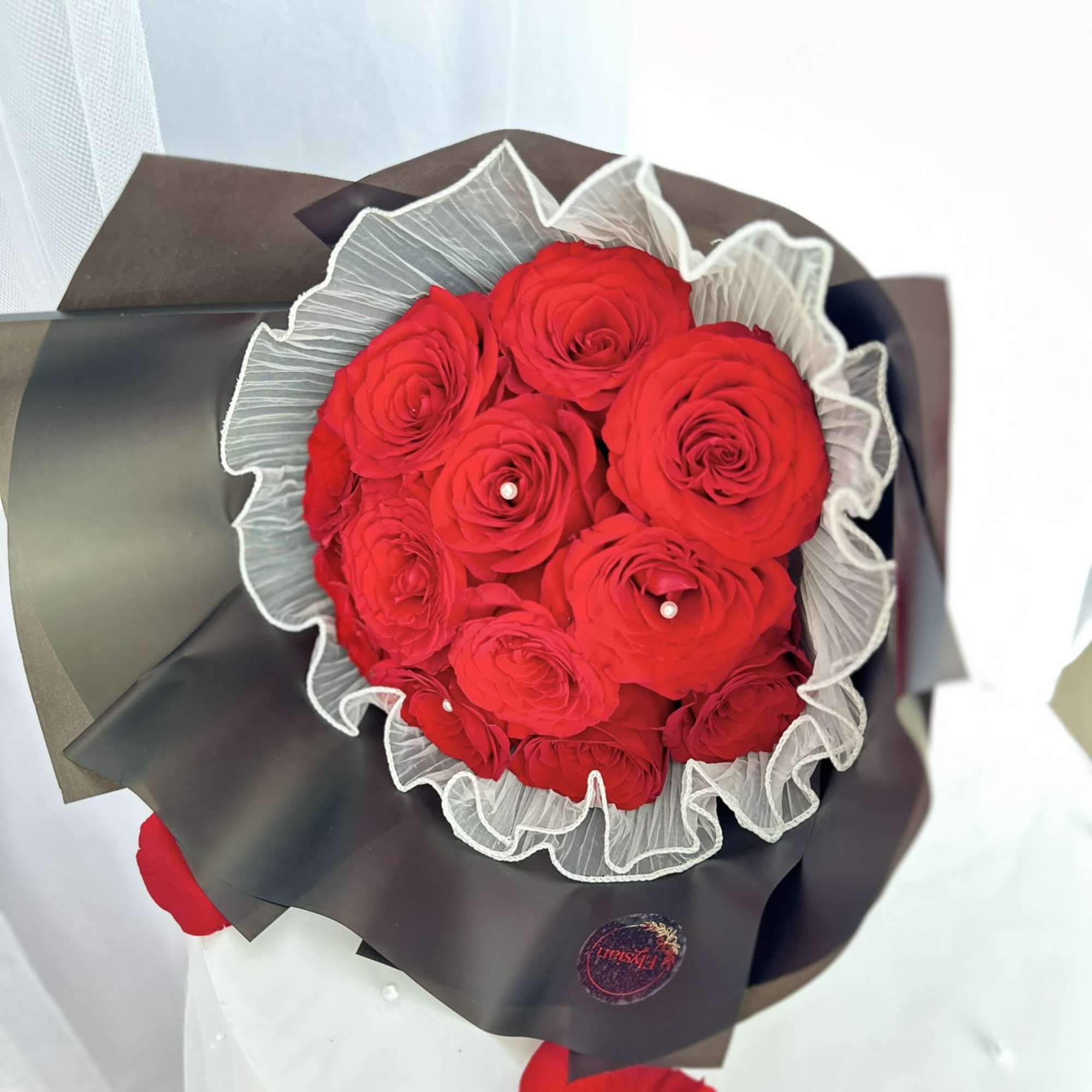 Introducing our Eternal Romance Bouquet, a luxurious arrangement designed to captivate and, photo 2 of 2