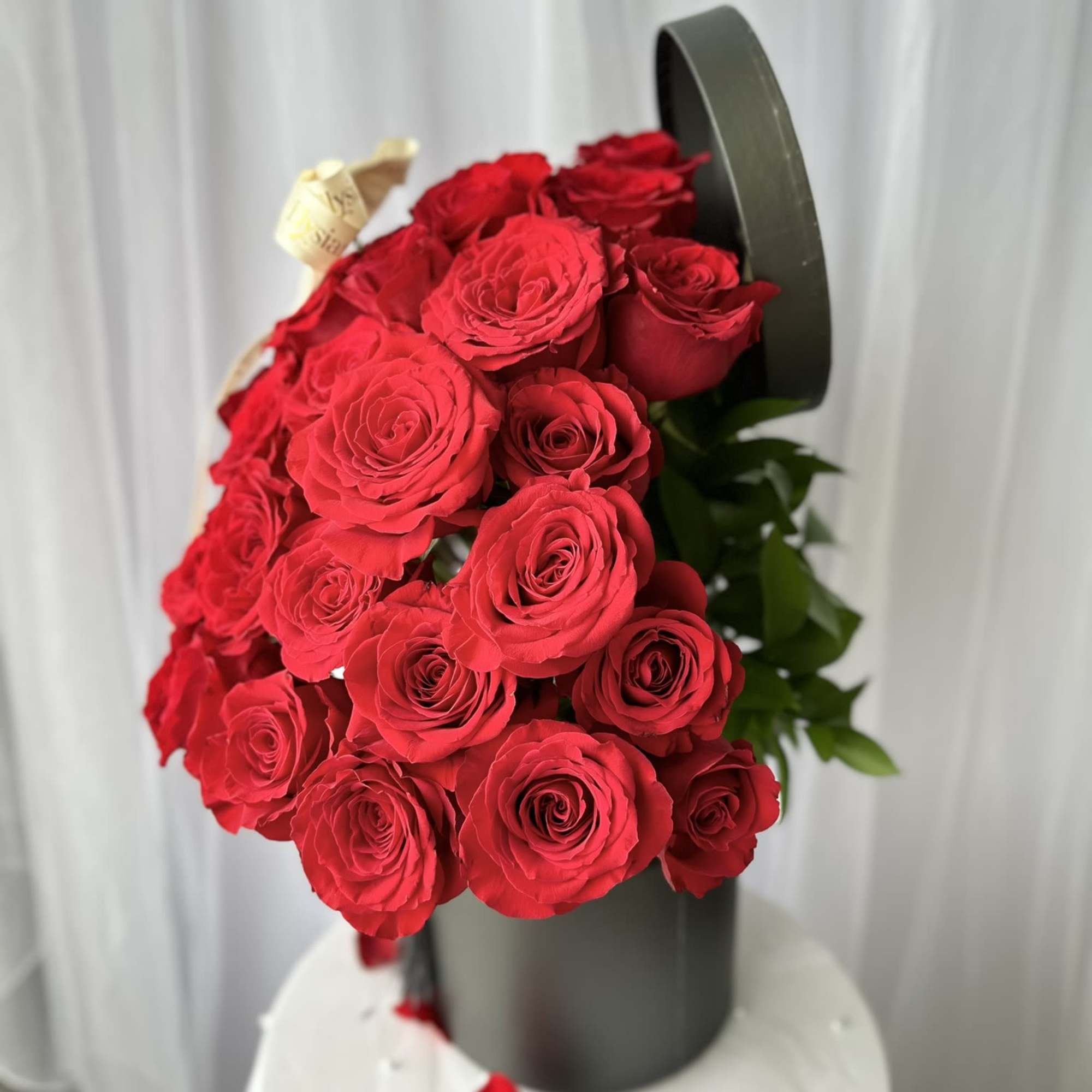Introducing Grand Symphony of Roses, an opulent flower box arrangement designed to, photo 2 of 3