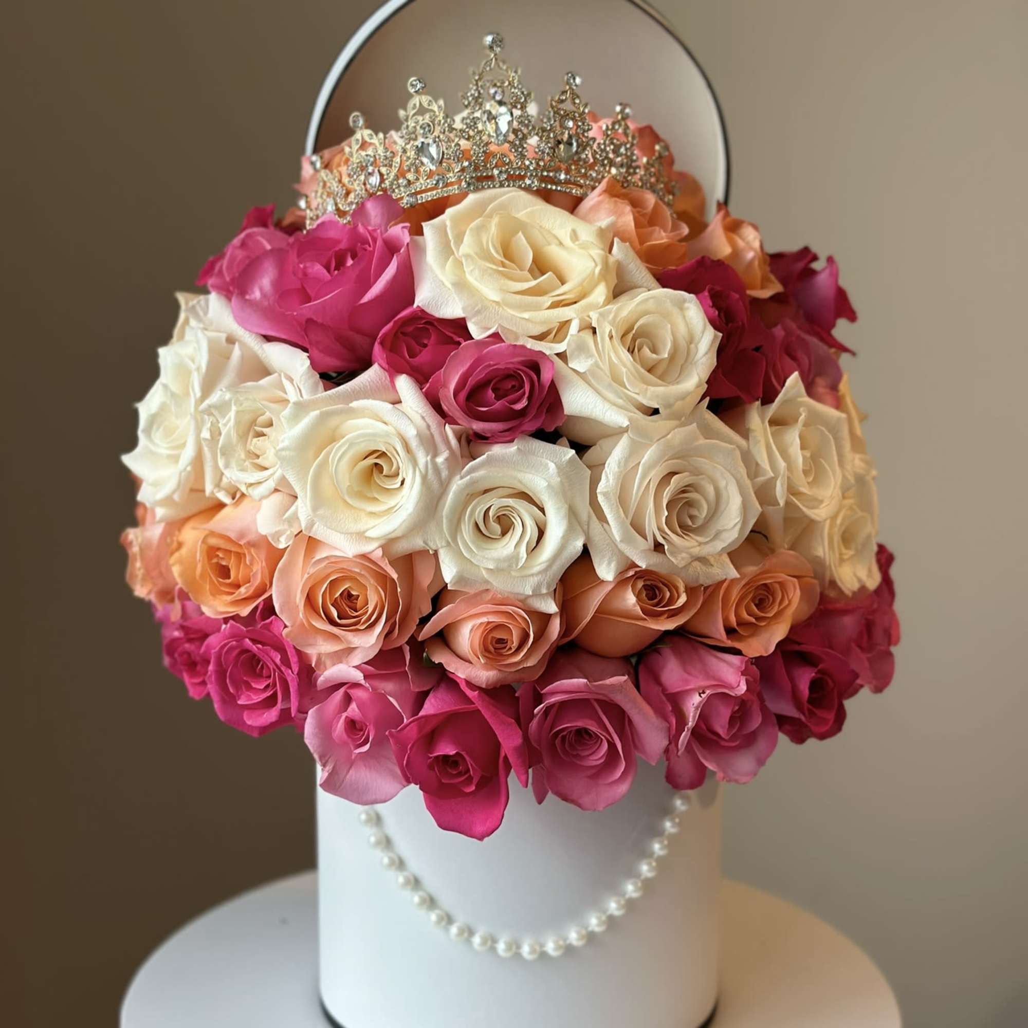Introducing the La Vie en Rose, a signature arrangement from the house