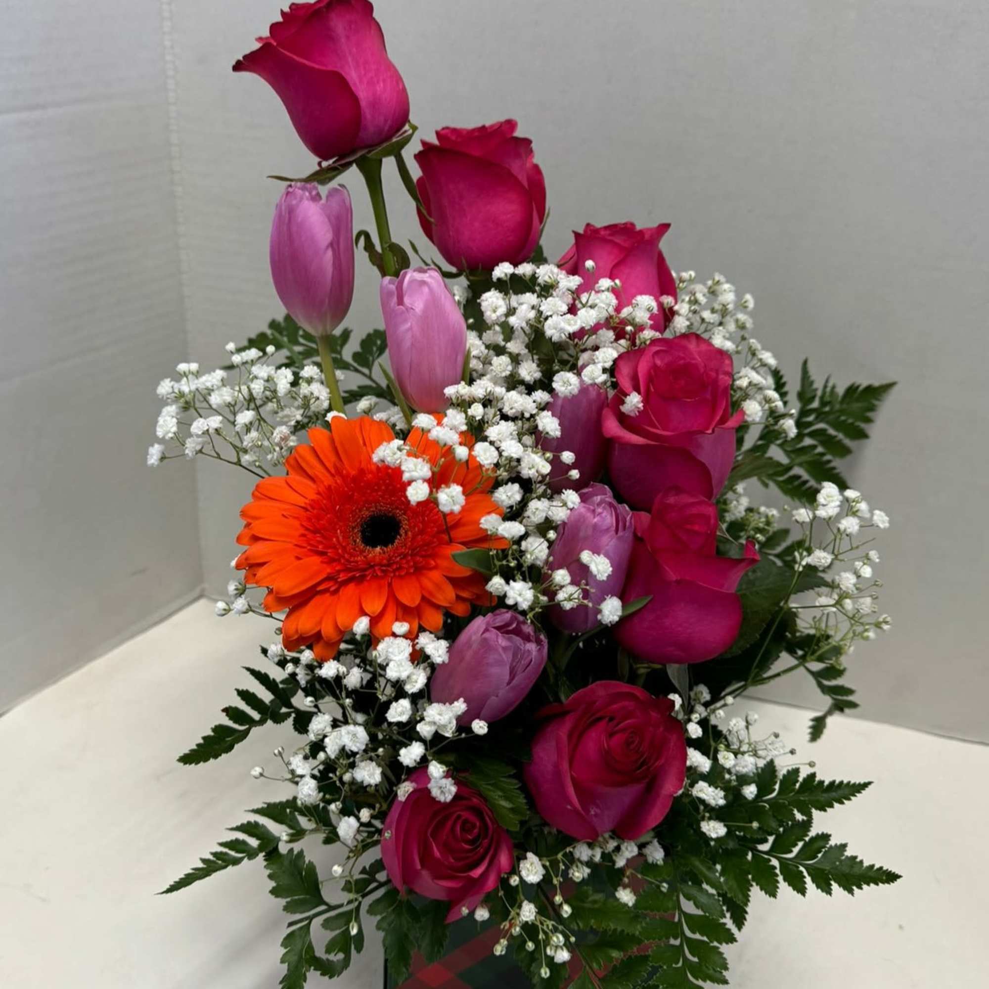 If you are looking for something pretty, small and elegant, this arrangement