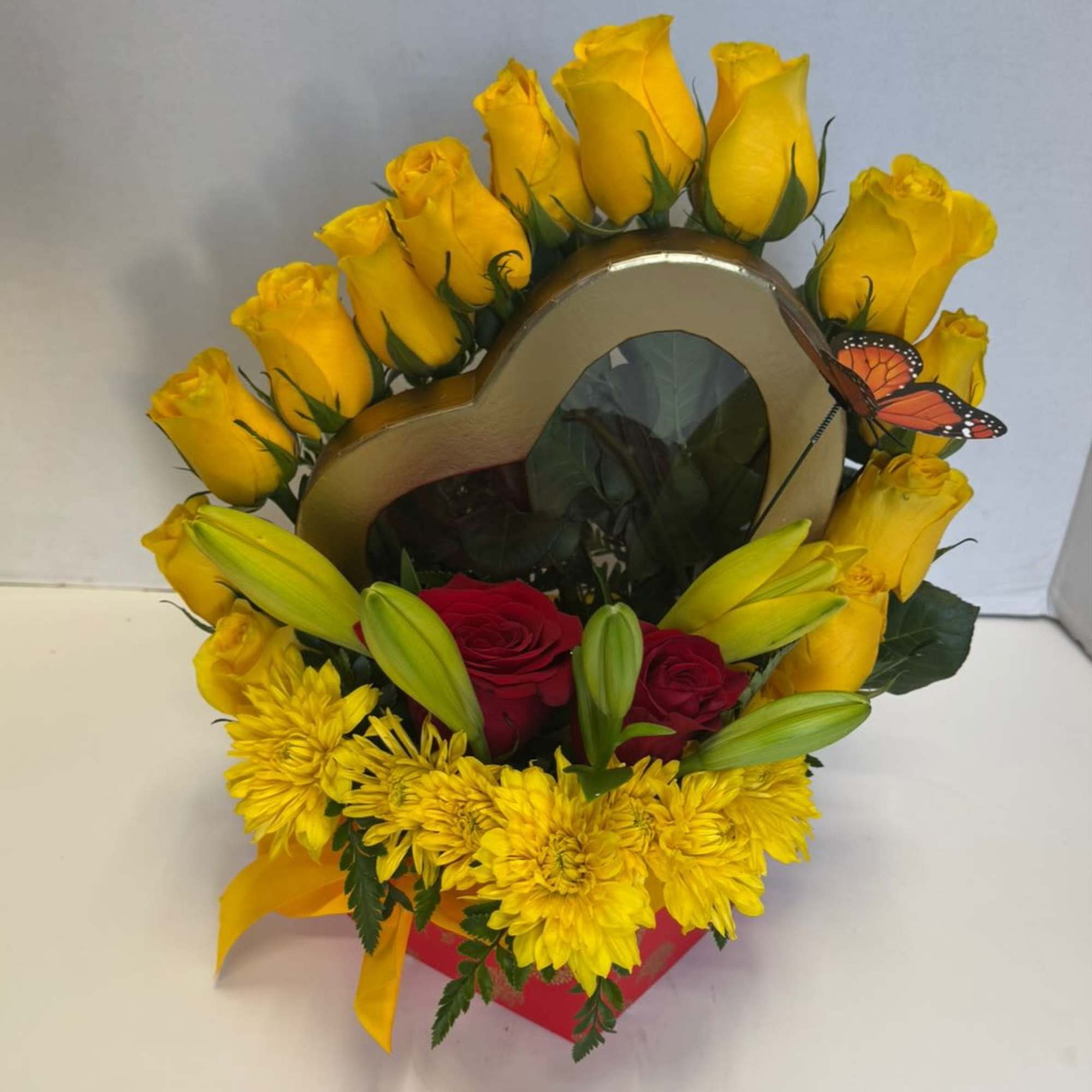It suggests a new beginning or a radiant feeling. Giving yellow flowers