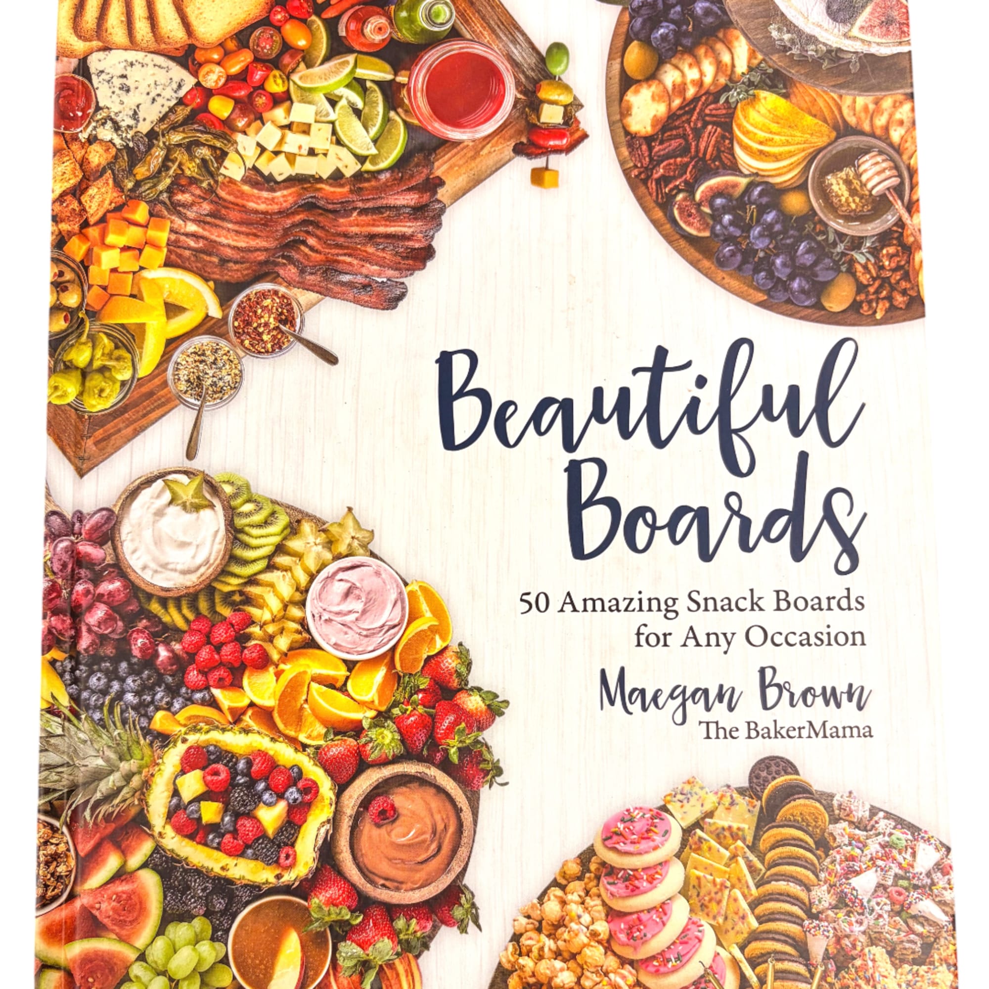 Book cover with colorful snack boards and the title Beautiful Boards