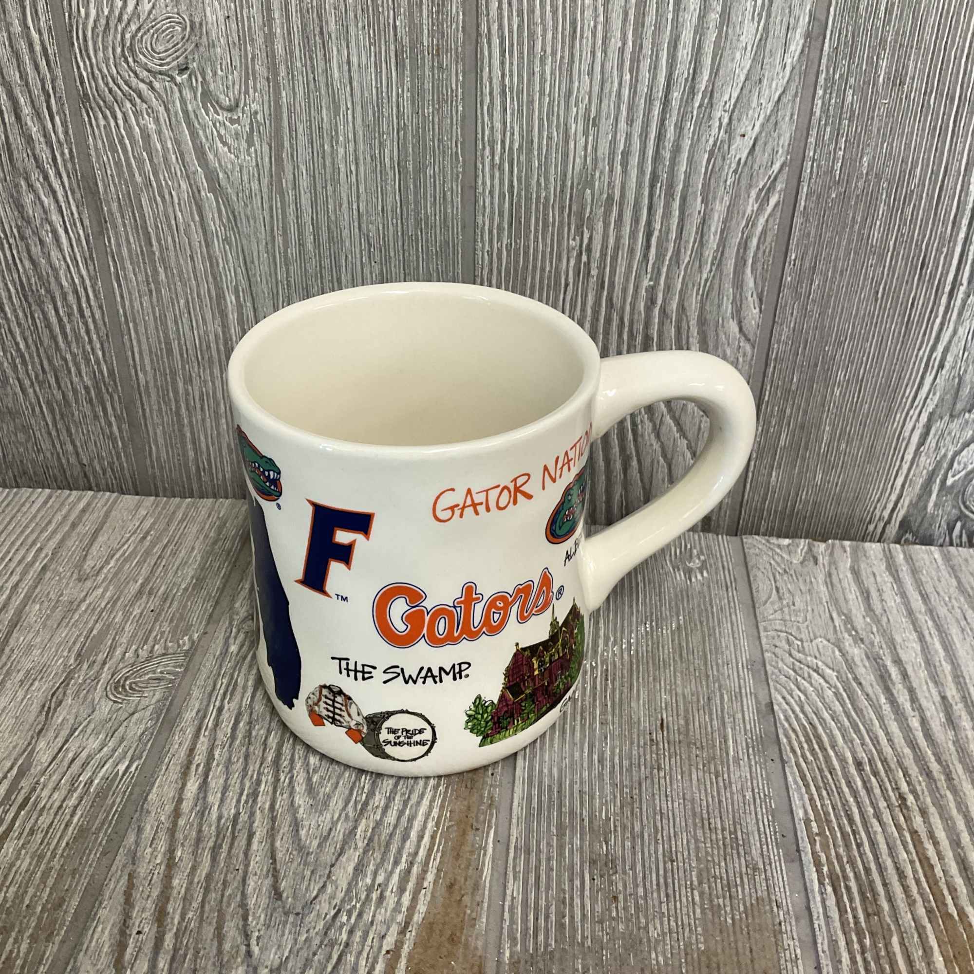 Mixed fresh flowers arranged in a ceramic keepsake Gator mug! Flowers may, photo 3 of 3