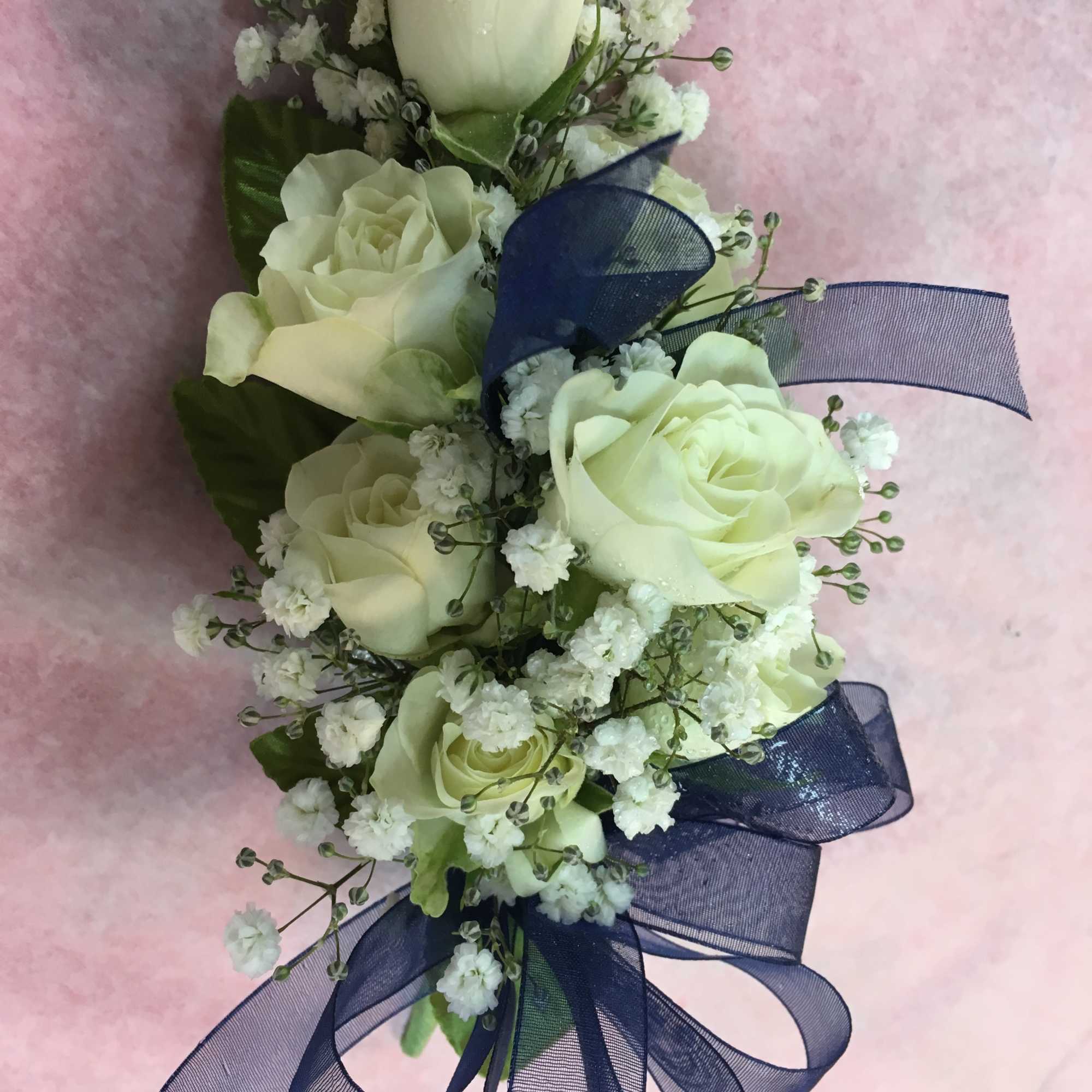  Spray Roses, Greens.  
Specify Spray Rose Color if available. 
Color