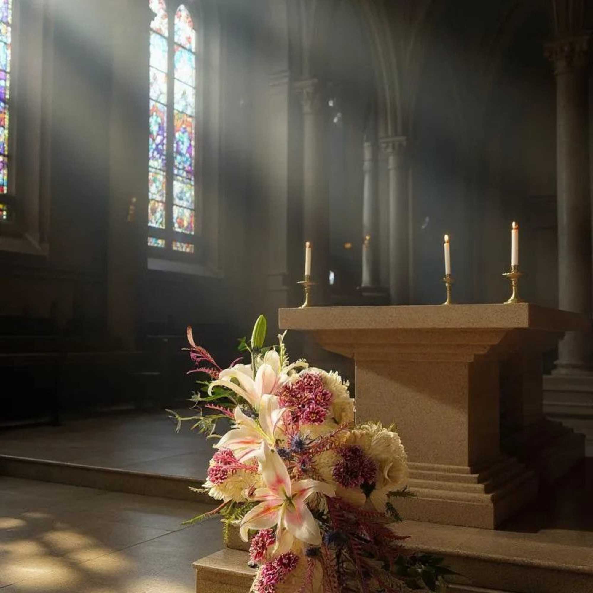 Celebrate a life well-lived with our Graceful Remembrance Floral Cross. This cross-shaped, photo 2 of 2