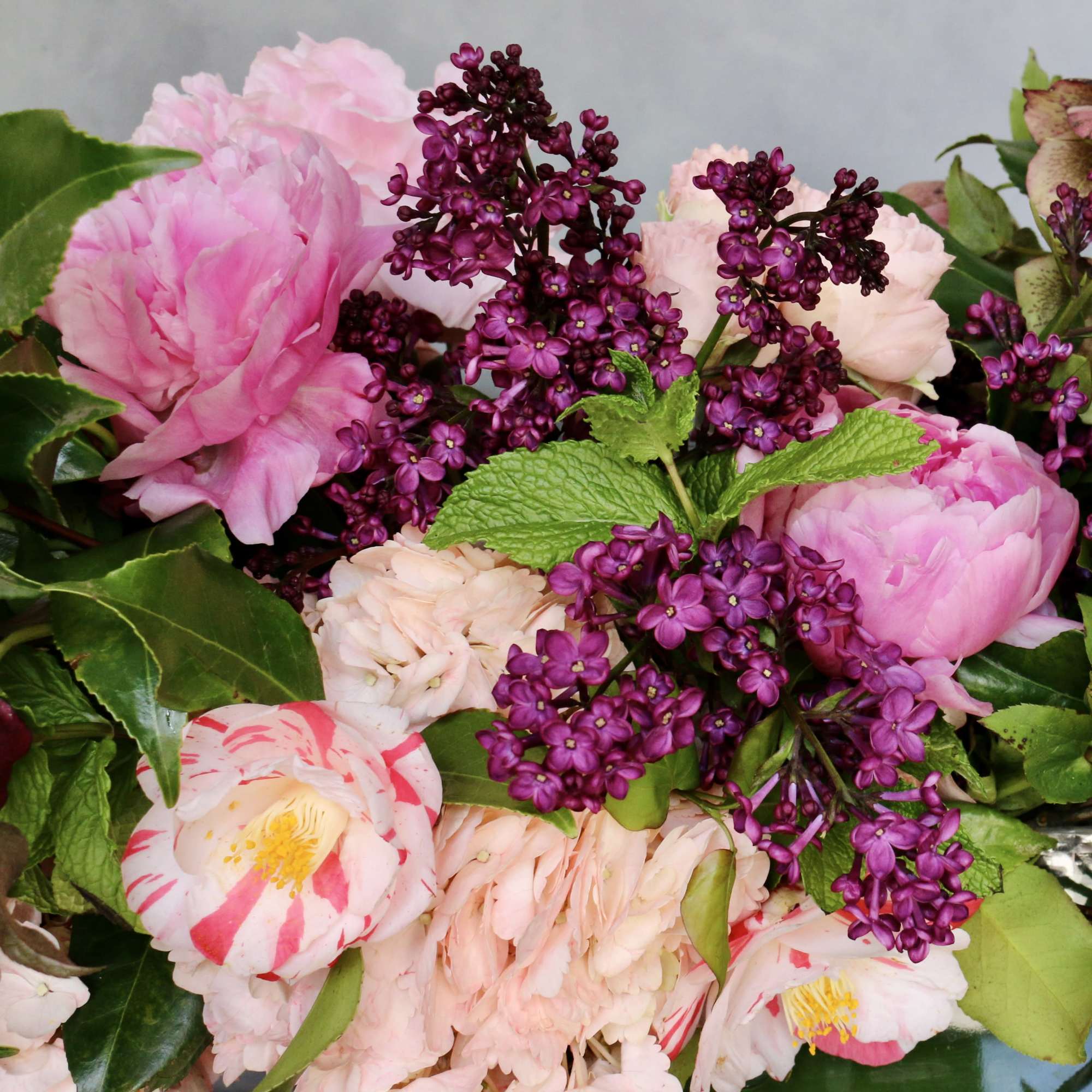 "Eve's Garden" is a variety of pink florals, such as, Pink Peonies, photo 2 of 4
