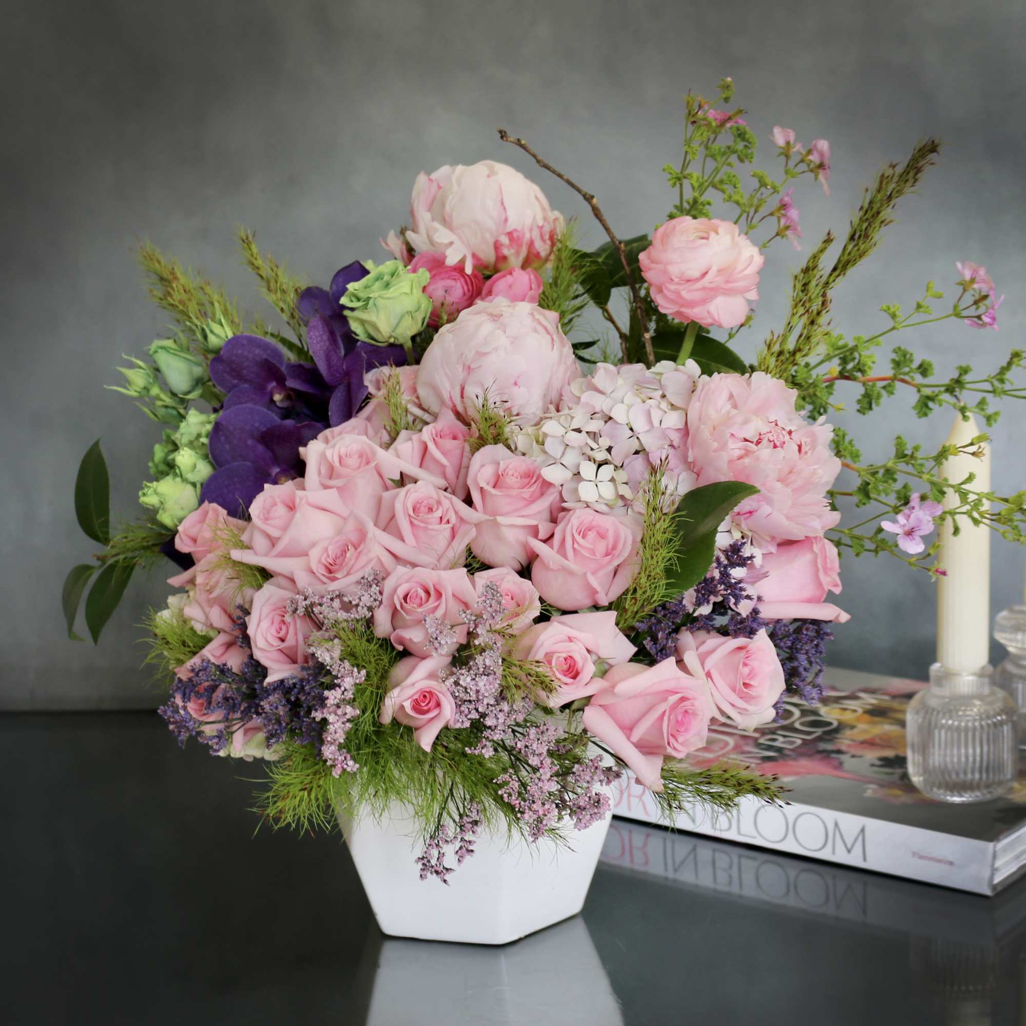 Radiating beauty and elegance, this delicate and dainty floral design features a