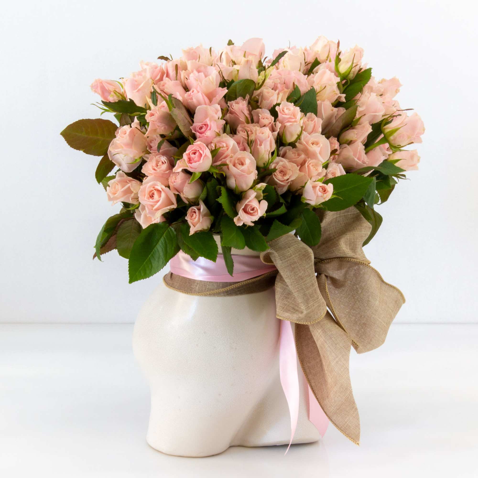approx. 22" tall and 28" wide sweet and spray roses, photo 3 of 5