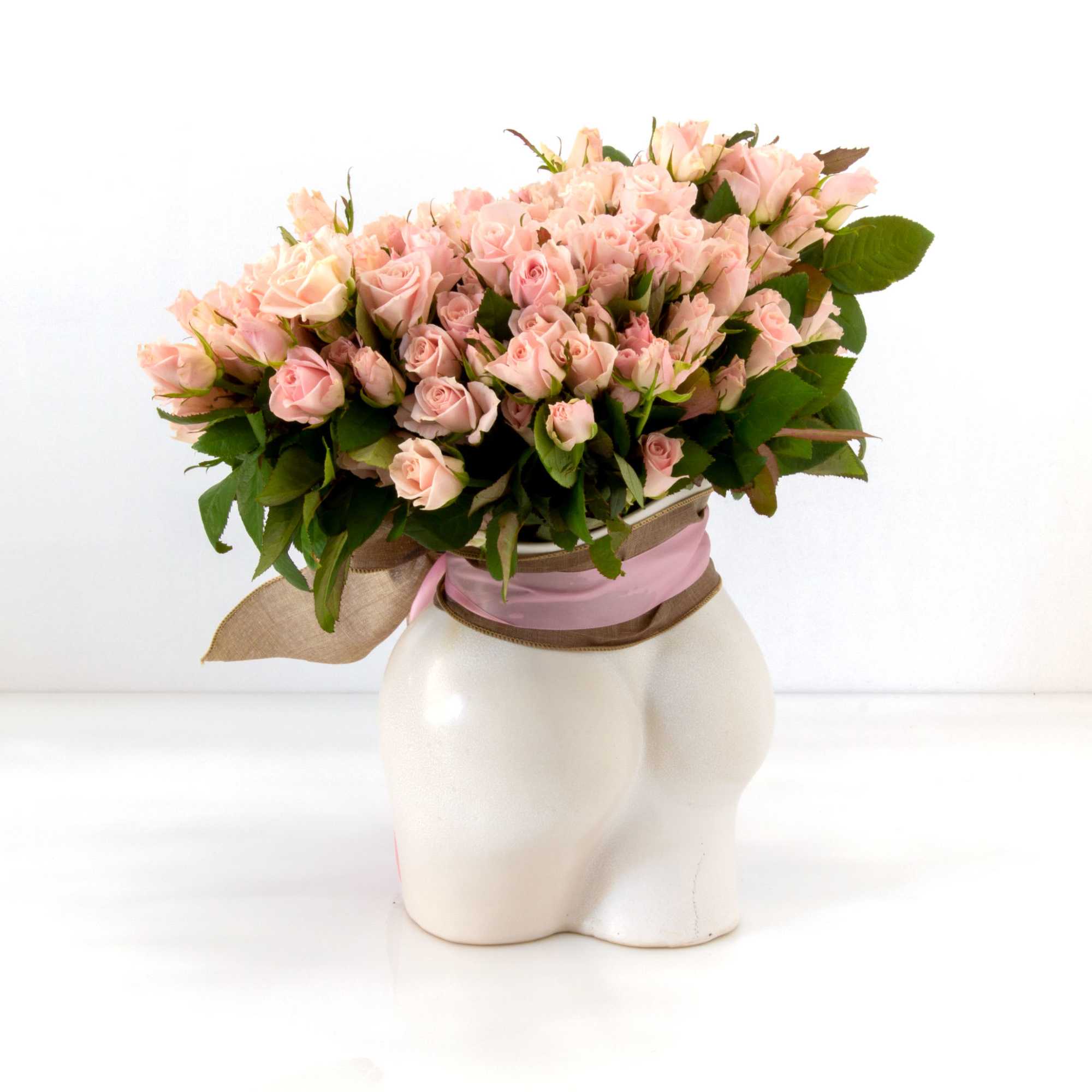approx. 22" tall and 28" wide sweet and spray roses, photo 4 of 5