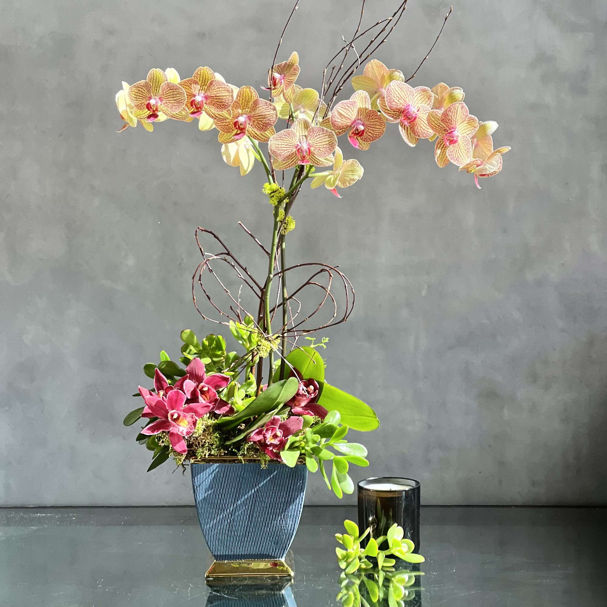 Our "Peach Me Please" Orchids are a wonderful touch of color for