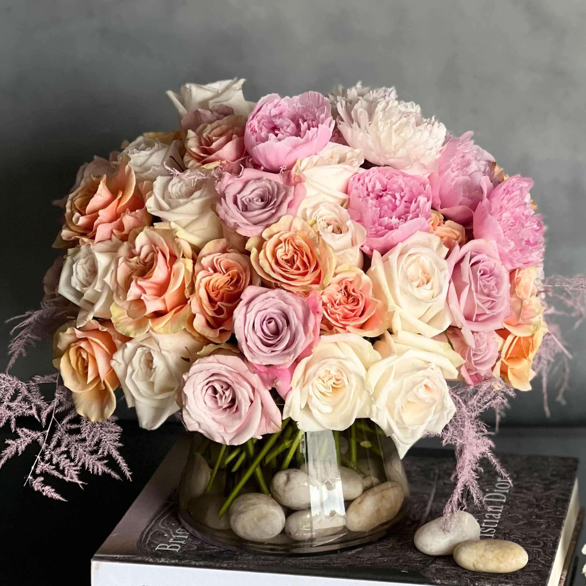 "Pink &amp; Chic" consists of a beautiful array of various pink Roses, photo 6 of 6