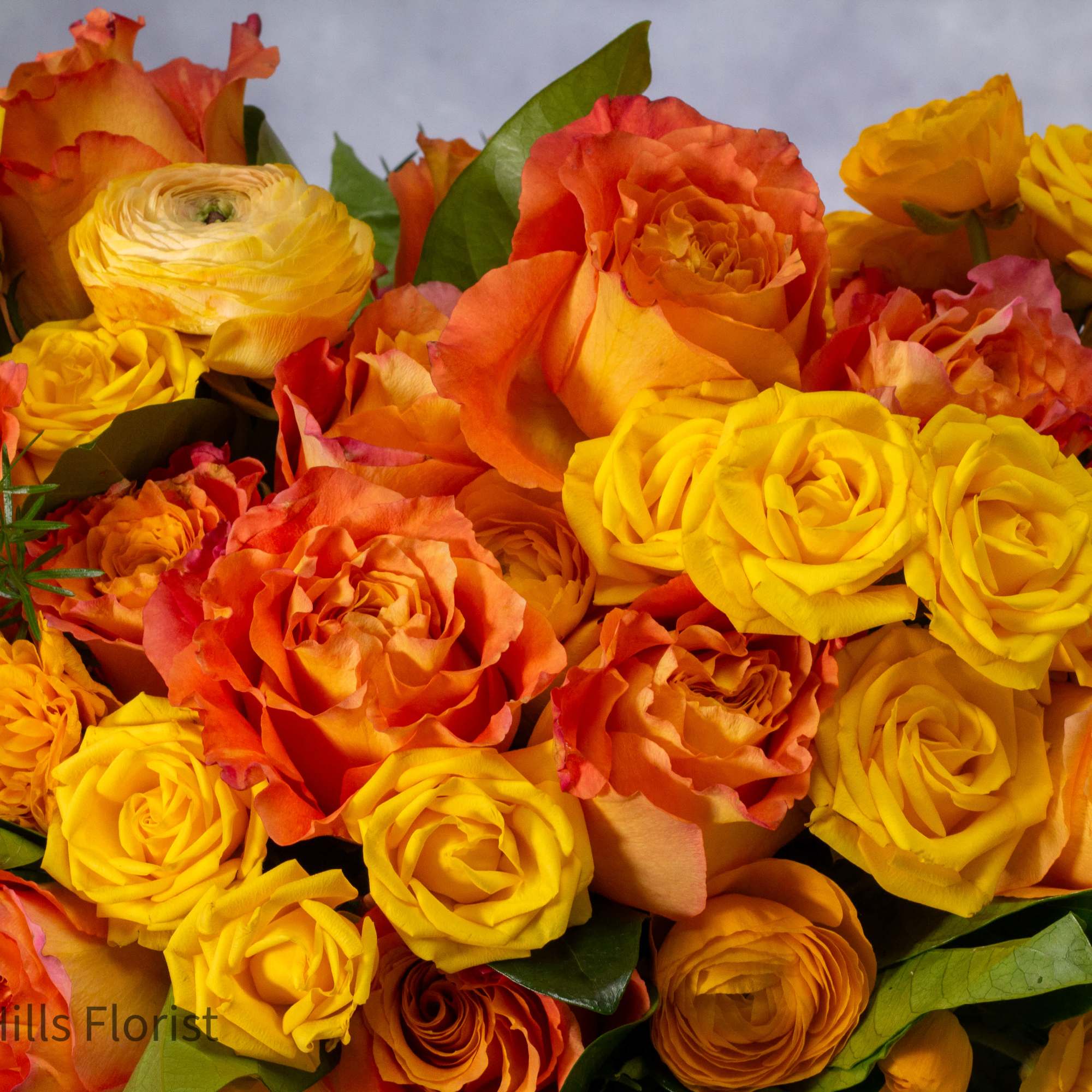 Indulge in the radiant beauty of our "Citrus Sunset Elegance" floral arrangement, photo 2 of 3