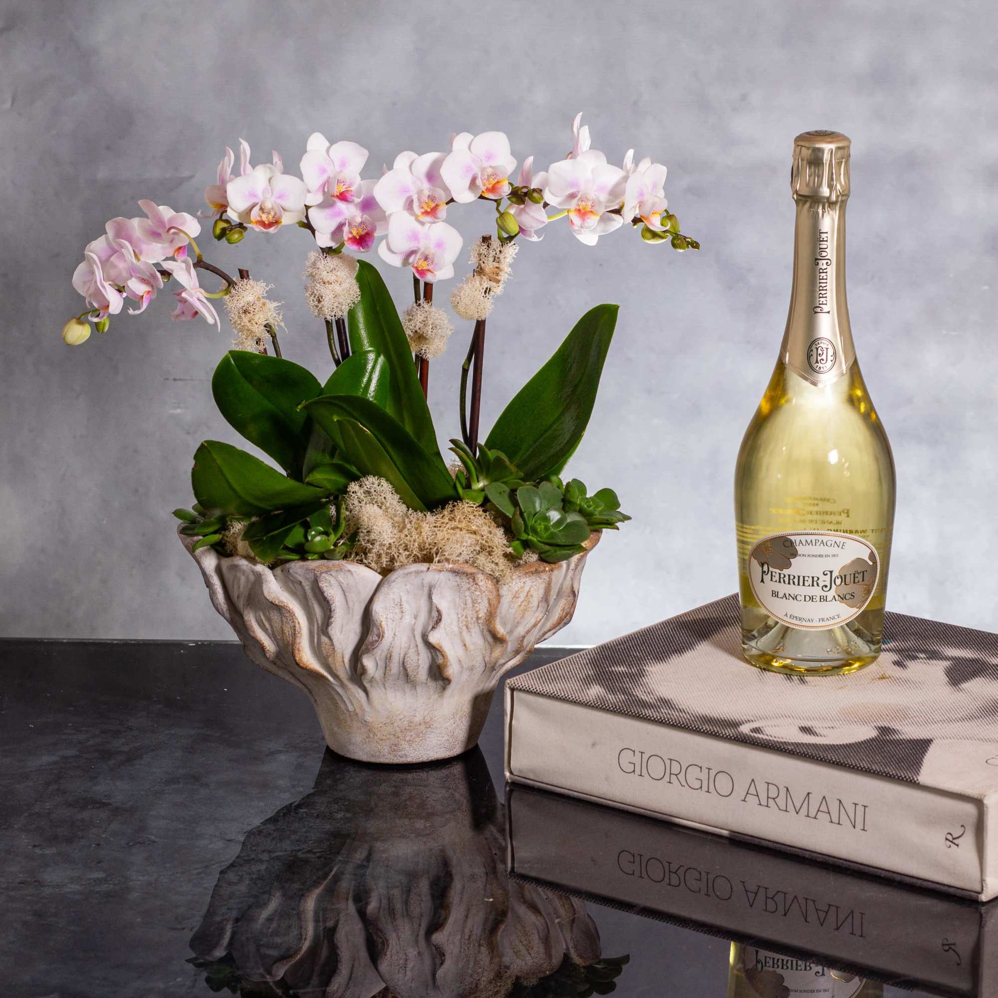 Delight in the exquisite beauty of our Orchid Splendor arrangement, featuring Phalaenopsis, photo 2 of 6