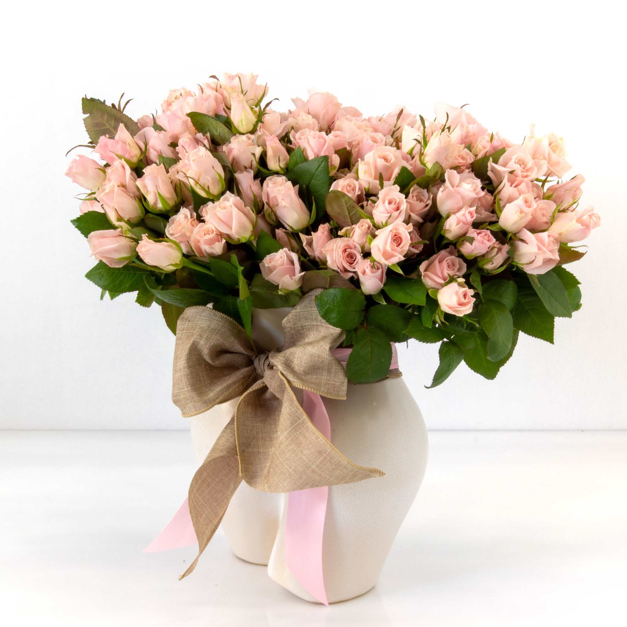 approx. 22" tall and 28" wide sweet and spray roses, photo 2 of 5