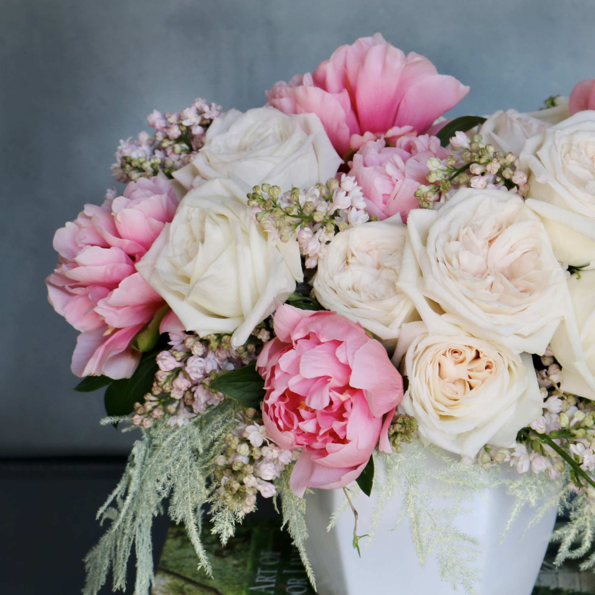 "Femme" is the definition of soft &amp; elegant. A beautiful romantic arrangement, photo 4 of 4