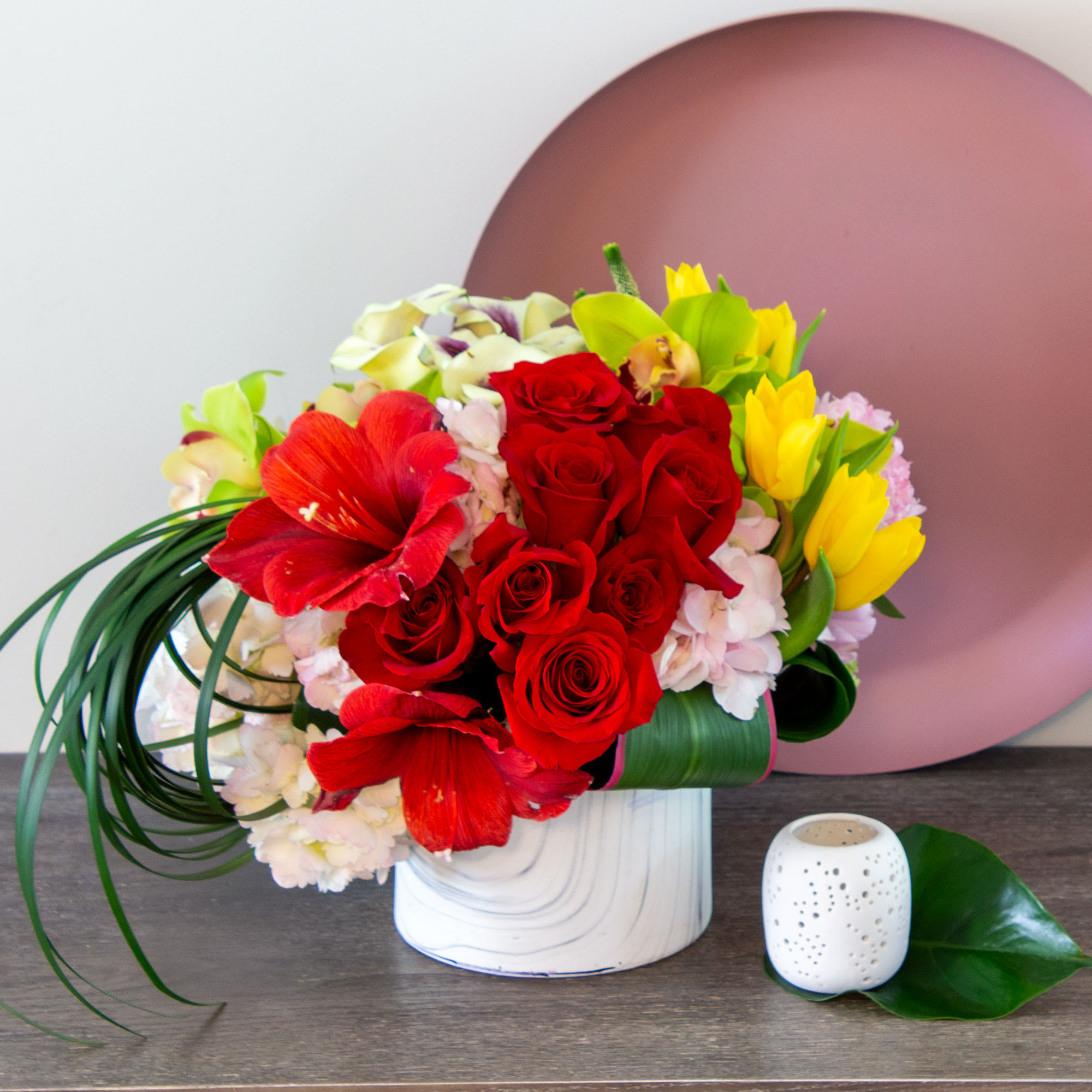 This chic, unique bouquet is served up with a fun, feminine mix, photo 3 of 7